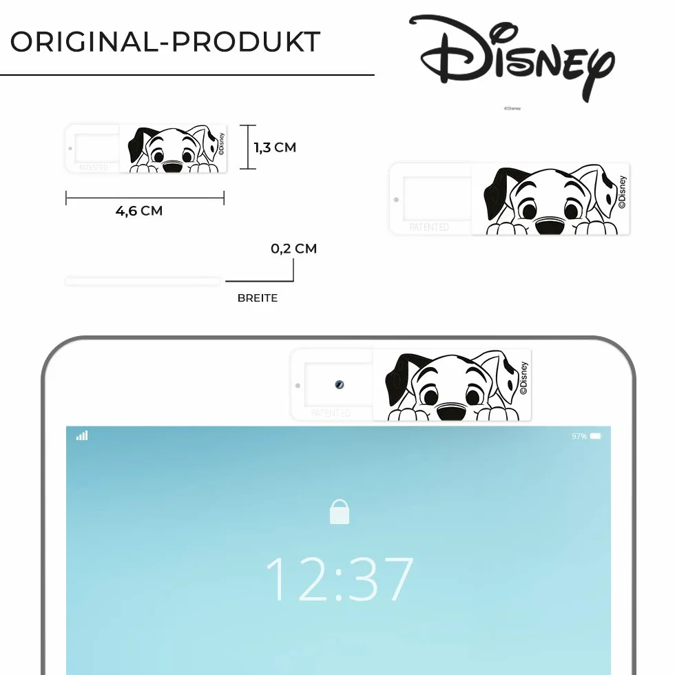 ERT GROUP Oryginalna i oficjalnie licencjonowana przez Disney zaślepka do kamery komputerowej, wzór Dalmatyńczyk 001, camera cover do laptopa, komputera i tabletu, produkty bezpieczeństwa