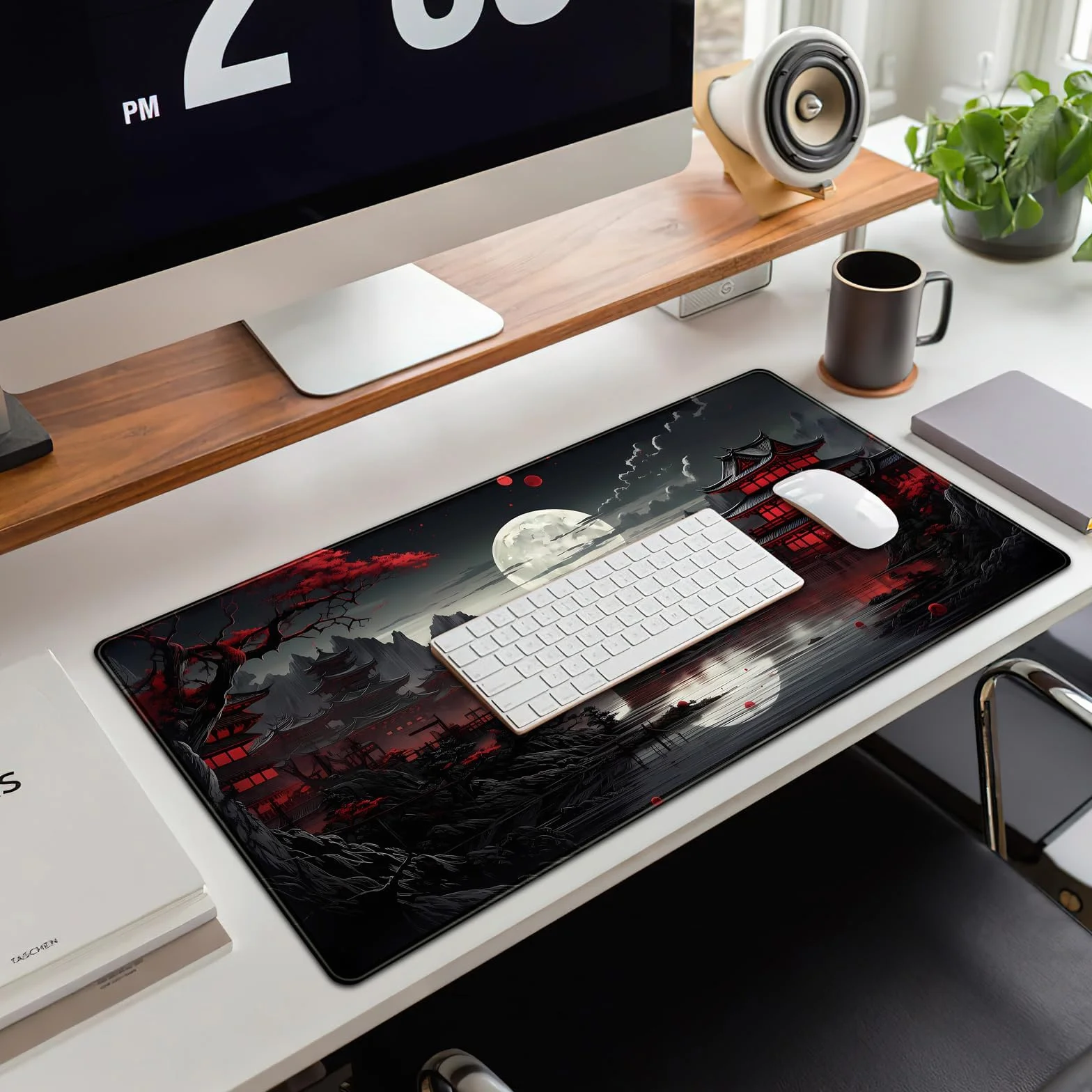 Grand Tapis De Souris Gaming XXL 900 x 400 mm Gamer Mouse Pad Coutures sur Les Bords Base Caoutchouc Antidérapant
