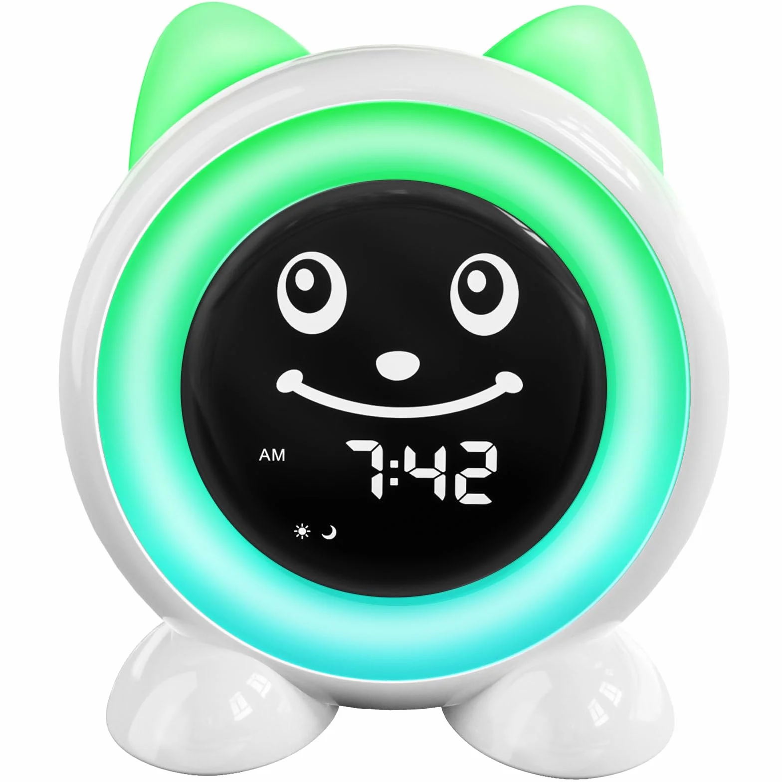 Time to Wake Réveil pour Enfants, I.CODE Horloge D'entraînement du Sommeil pour Les Tout - Petits avec Veilleuse et Minuterie Nap, Cadeau pour Les Enfants de 2 à 10 Ans (Vert forêt)