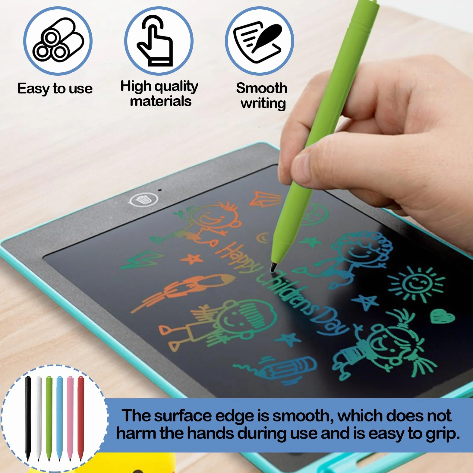 Stylos de Rechange pour Tableau d'écriture LCD, Lot de 6