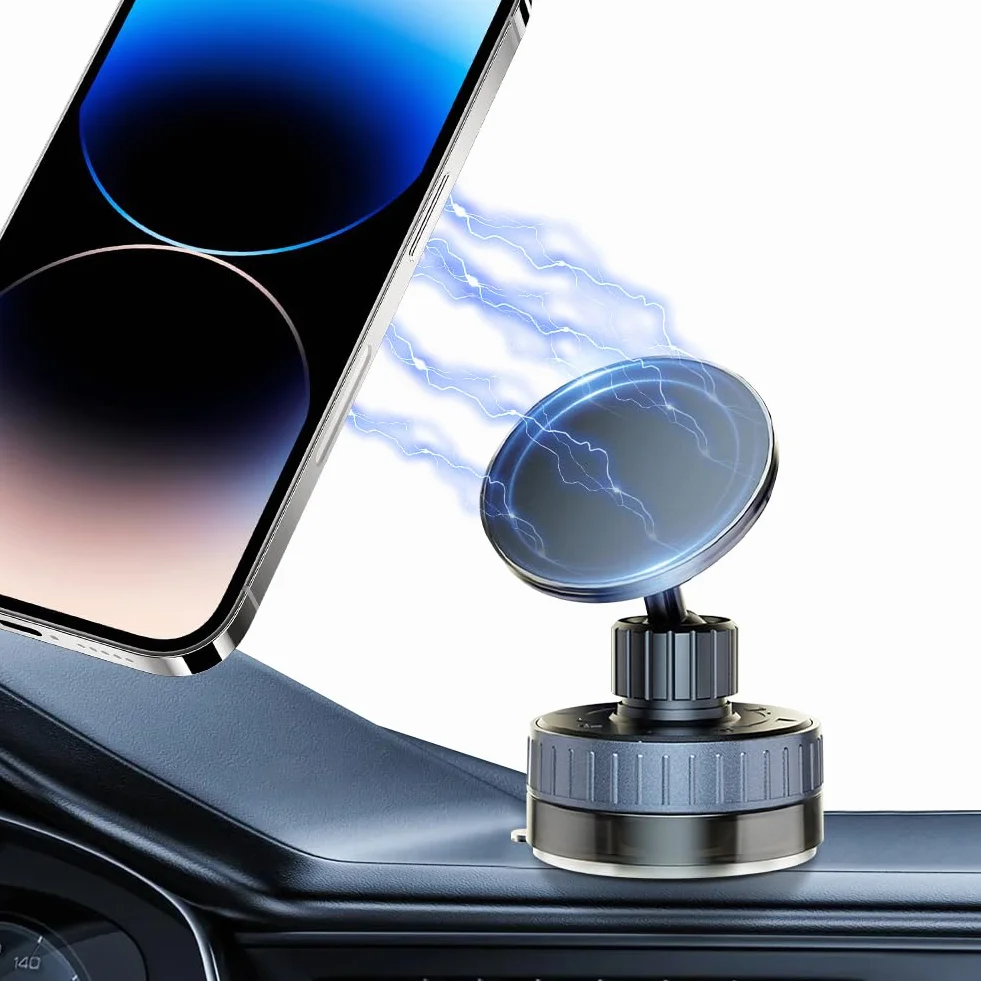 Magnetyczny uchwyt próżniowy na telefon komórkowy, przyssawka, magnetyczny uchwyt samochodowy z przyssawką do gładkich powierzchni, takich jak samochody, kuchnie, biurka (typ C)