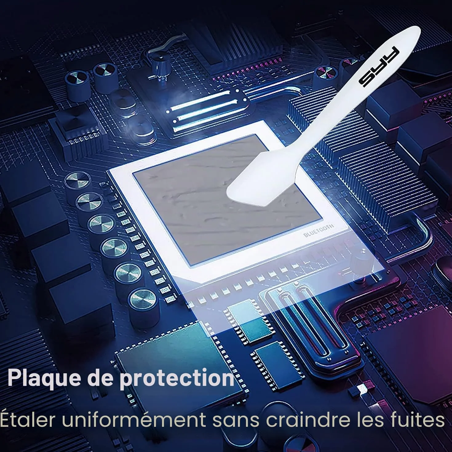 Pâte thermique 8 g avec kit d'outils pour processeur circuit intégré refroidisseurs haute performance à base de carbone