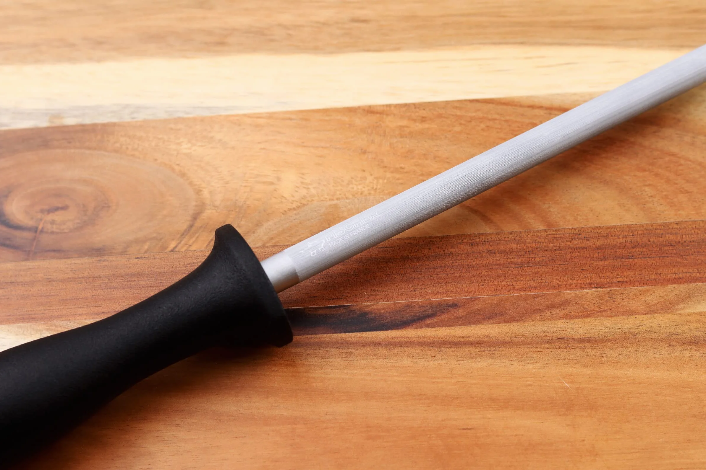 FISCHER Fusil à Aiguiser Mèche 25cm Ronde Standard Cuisinier Professionnel Fabriqué en France