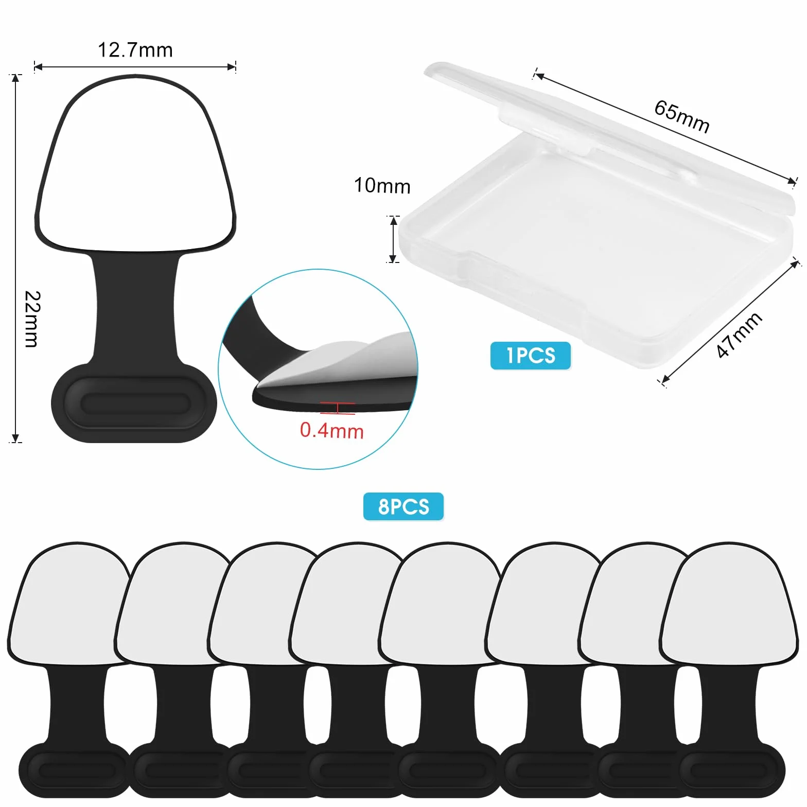 8 sztuk zatyczek C, silikoniczna osłona C, port ładowania USB C