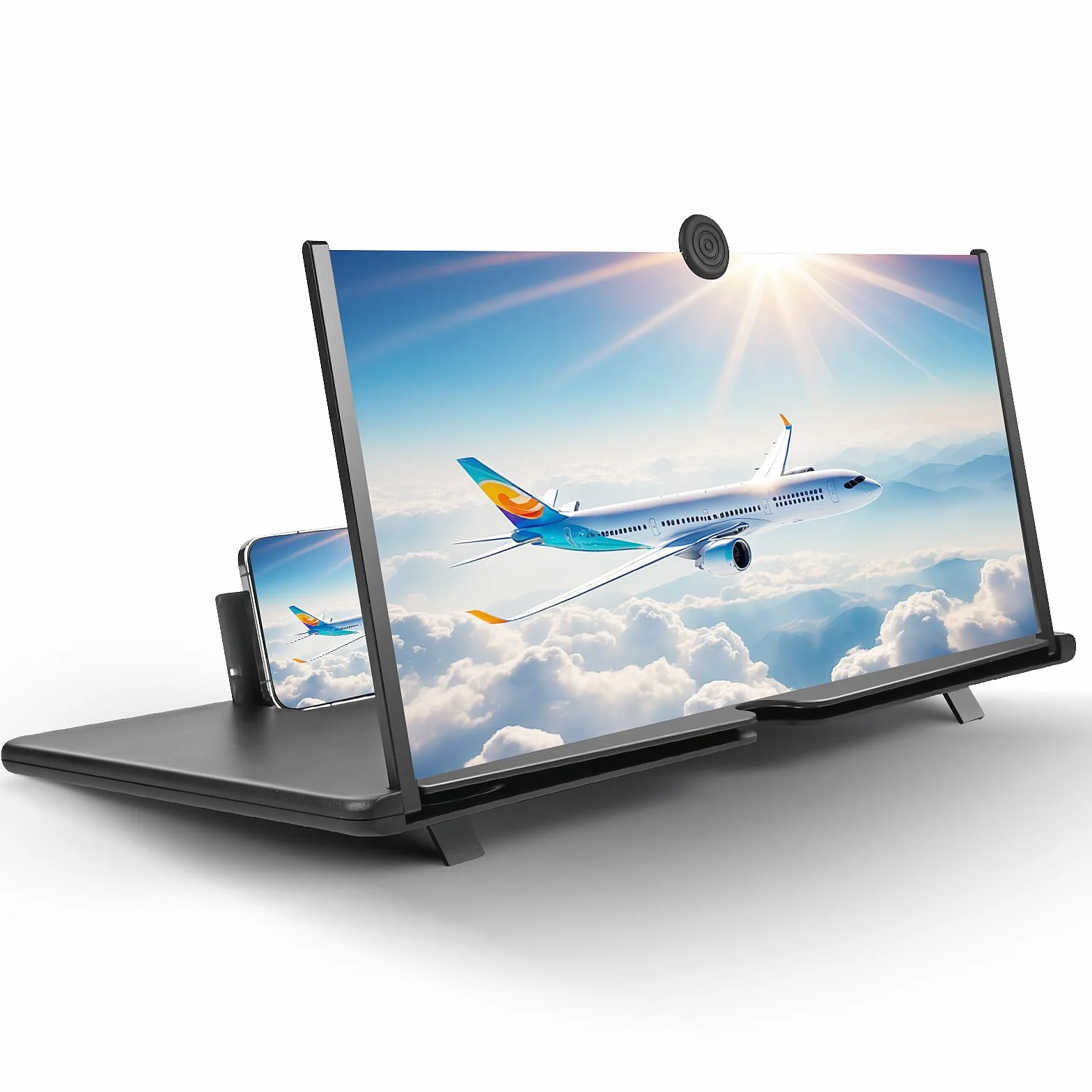 Lupa na telefon komórkowy 18", 3D HD, powiększenie, wideo wysuwana HD, ekran antyrefleksyjny, składany uchwyt wzmacniacza, lupa do wszystkich smartfonów