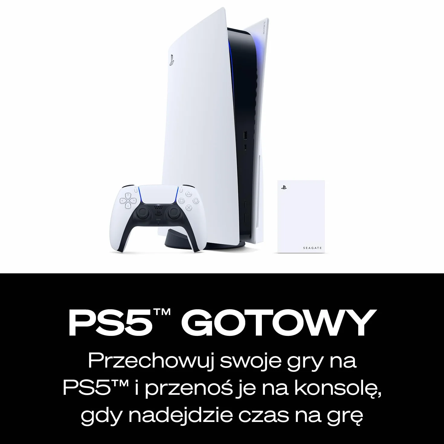 Seagate Game DrivePS4/PS5 2TB, twardy HDD, 2.5", USB 3.0, wskaźniki LED Niebieski, w tym 2 tygodnie Playstation+ (STLV2000202)