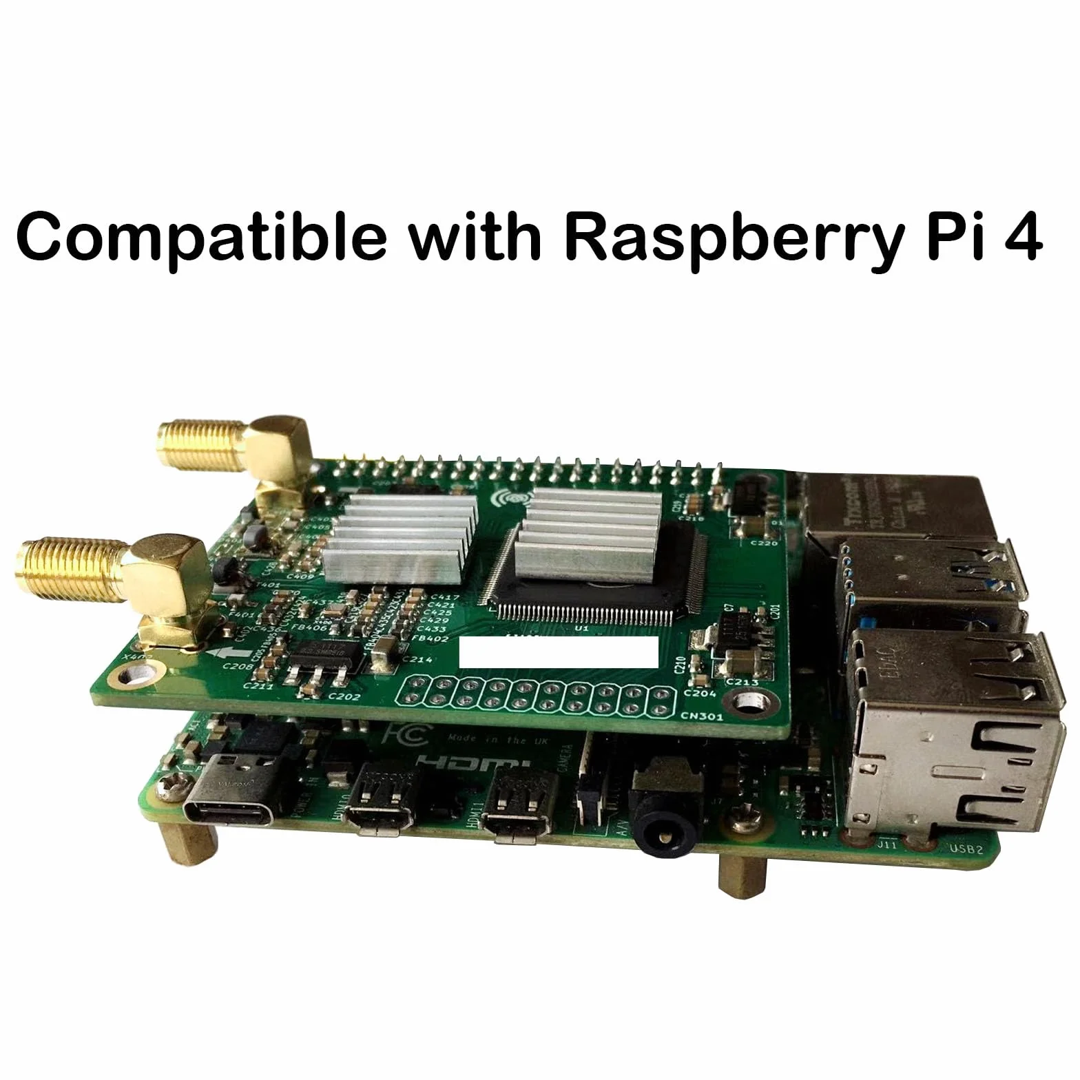 AURSINC SDR Radioberry do Raspberry Pi 4 - Radio Card Analog Devices AD9866 i 10CL016, 12-bit Broadband Modem for Ham Radio SDR Transceiver, radio zdefiniowane programowo