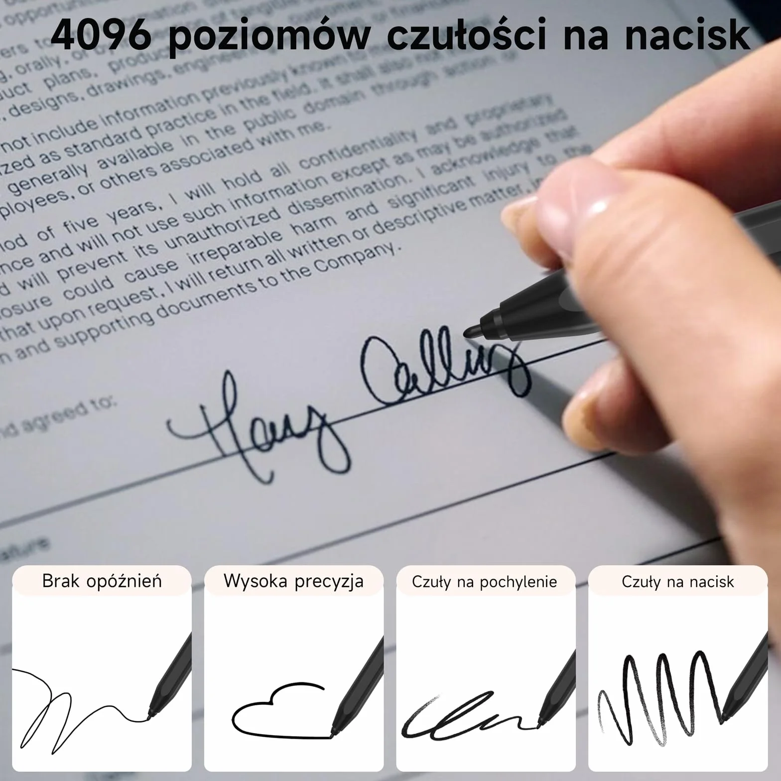 Rysik do Remarkable 2 Pen, Stylus EMR z Gumką, Poziom Nacisku 4096, Odrzucenie Dłoni i Wrażliwy na Pochylenie, Pióro CyfroweKompatybilne z Remarkable 2/1/Kindle Scribe