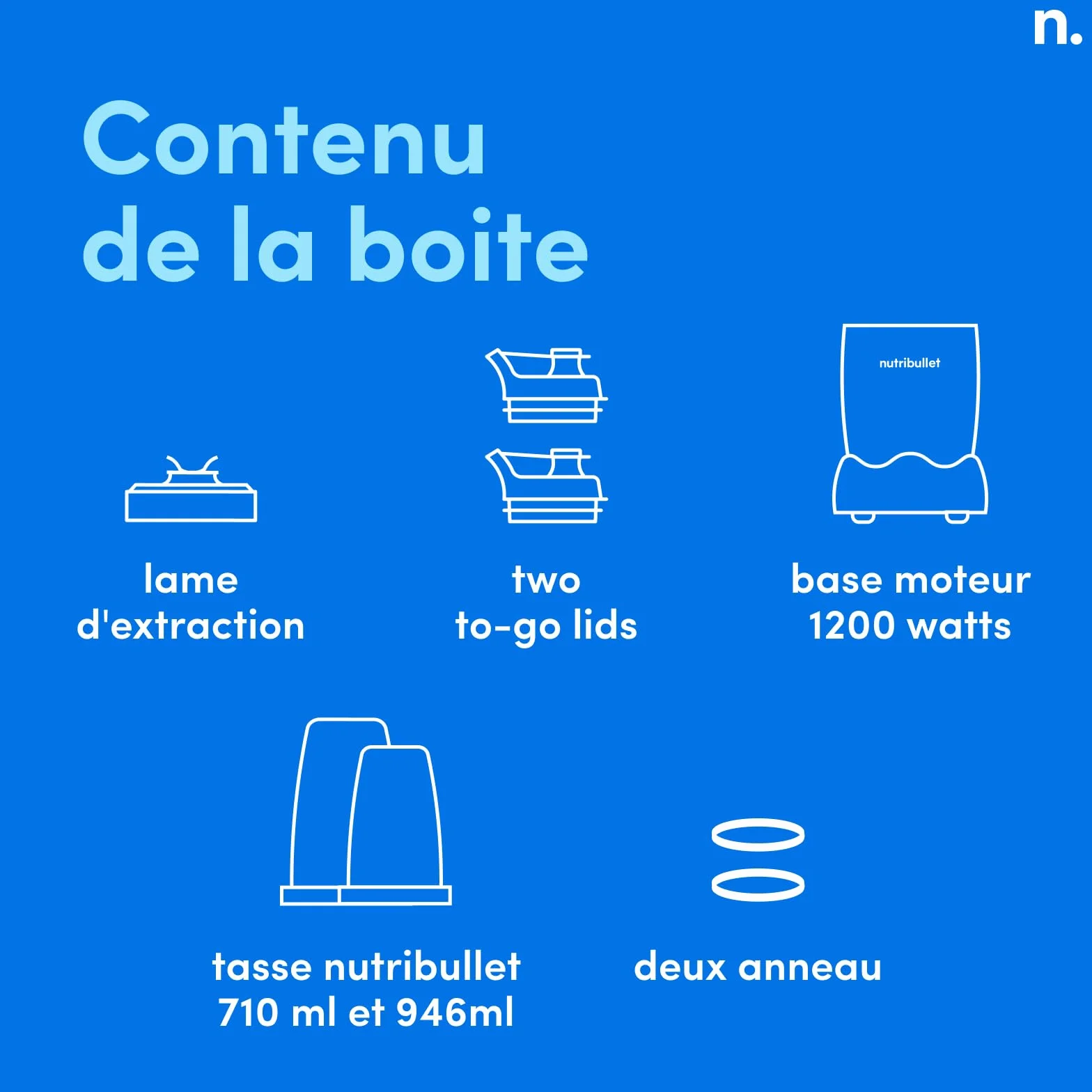 Nutribullet Pro 1200, Blender électrique, Broyeur, Smoothie Blender, Blender multifonctions, puissance 1200w, verres 700ml et 900ml, noir, NB120MB