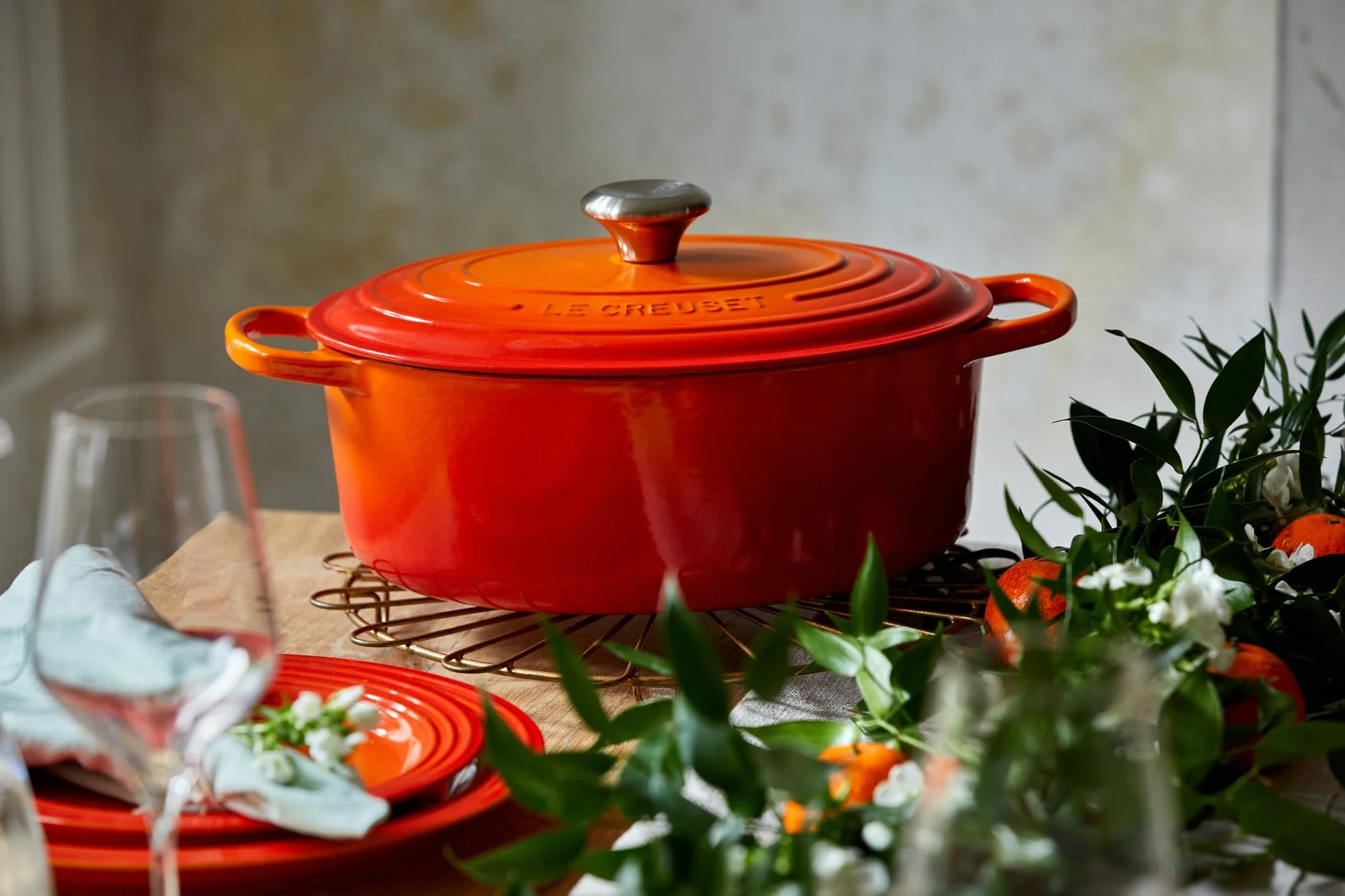 Le Creuset Cocotte en Fonte Émaillée Signature avec Couvercle, 29 cm, Ovale, 4,7 L, 4,675 kg, Volcanique, 21178290902430