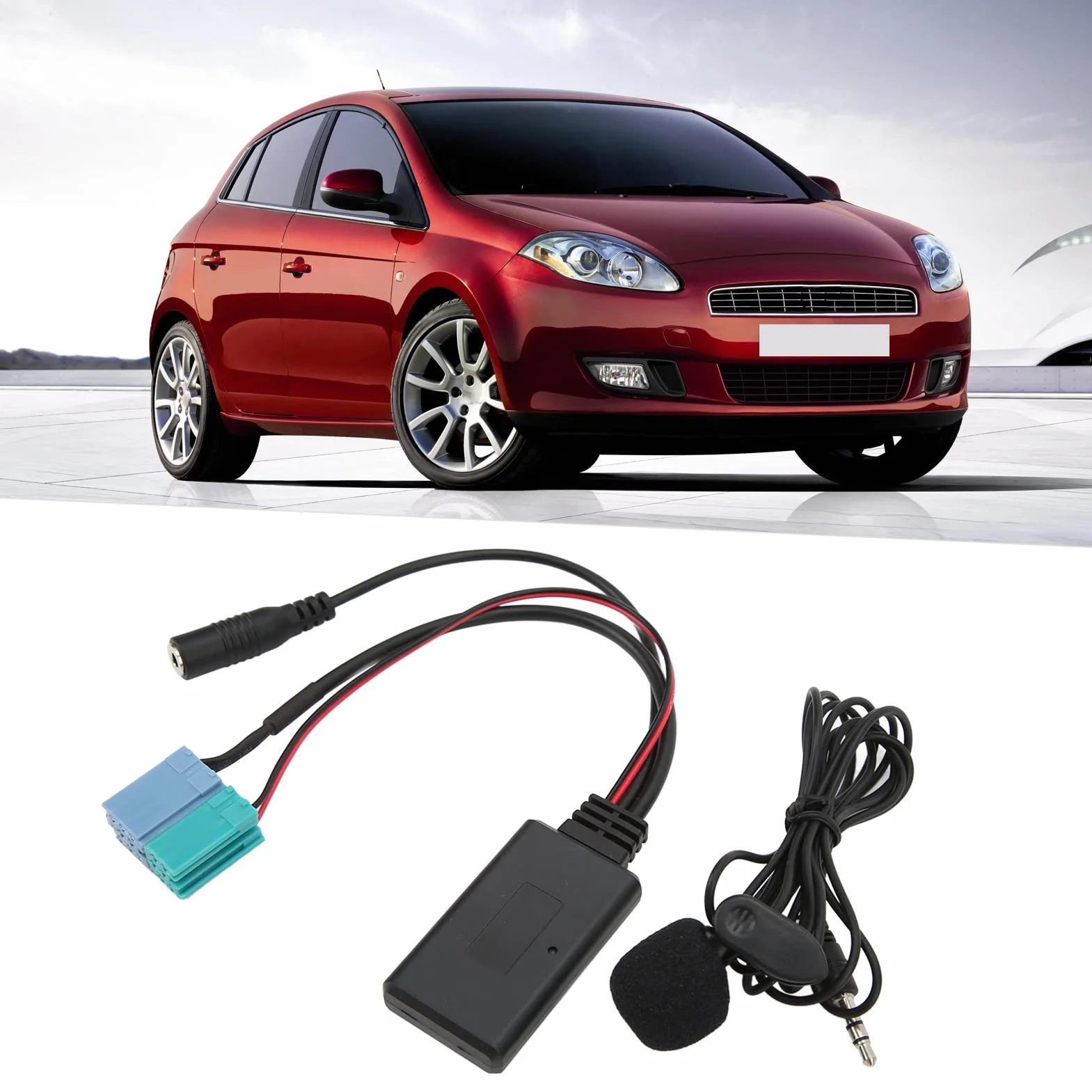Kabel Samochodowy Bluetooth AUX IN 6 + 8-pinowy Adapter Bluetooth AUX IN Wymiana Mikrofonu Bez Użycia Rąk Dla Fiata Bravo dla Radia od 2007