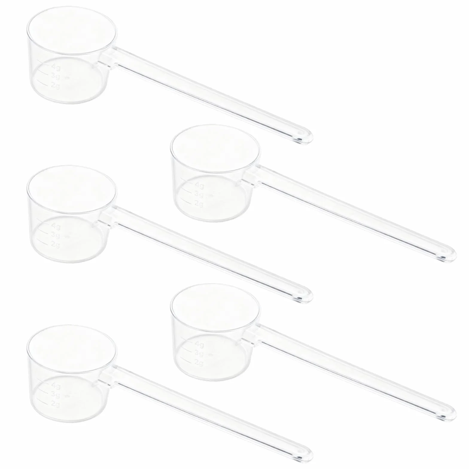 Cuillères Doseuses Transparentes 5g Plastique Mesureur Protéine Poudre Café avec Graduation