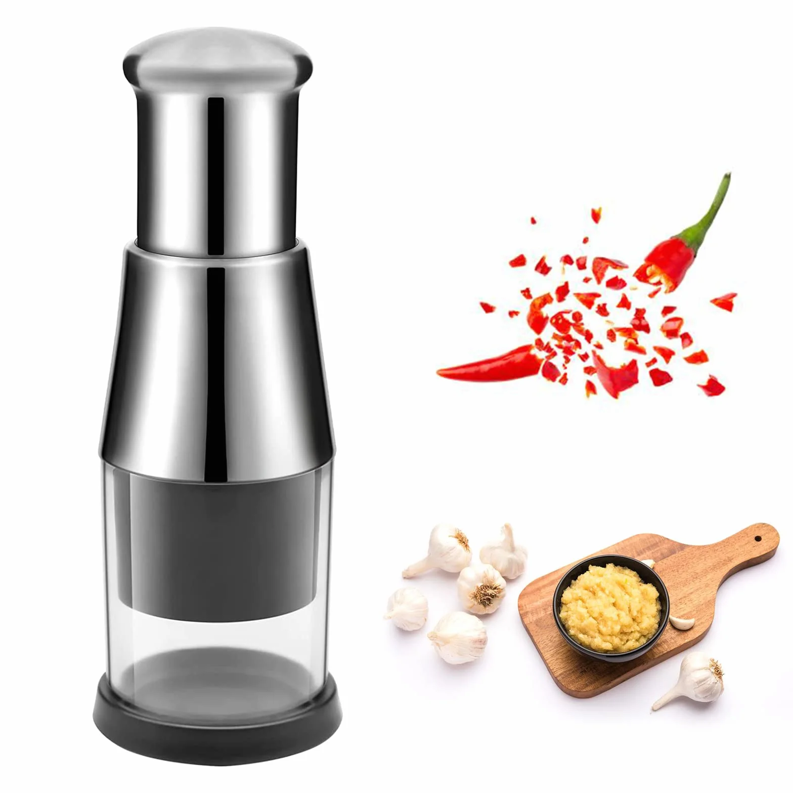 Presse Ail Inox Manuel Hachoir Ail Oignon Gingembre Acier Inoxydable Multifonction