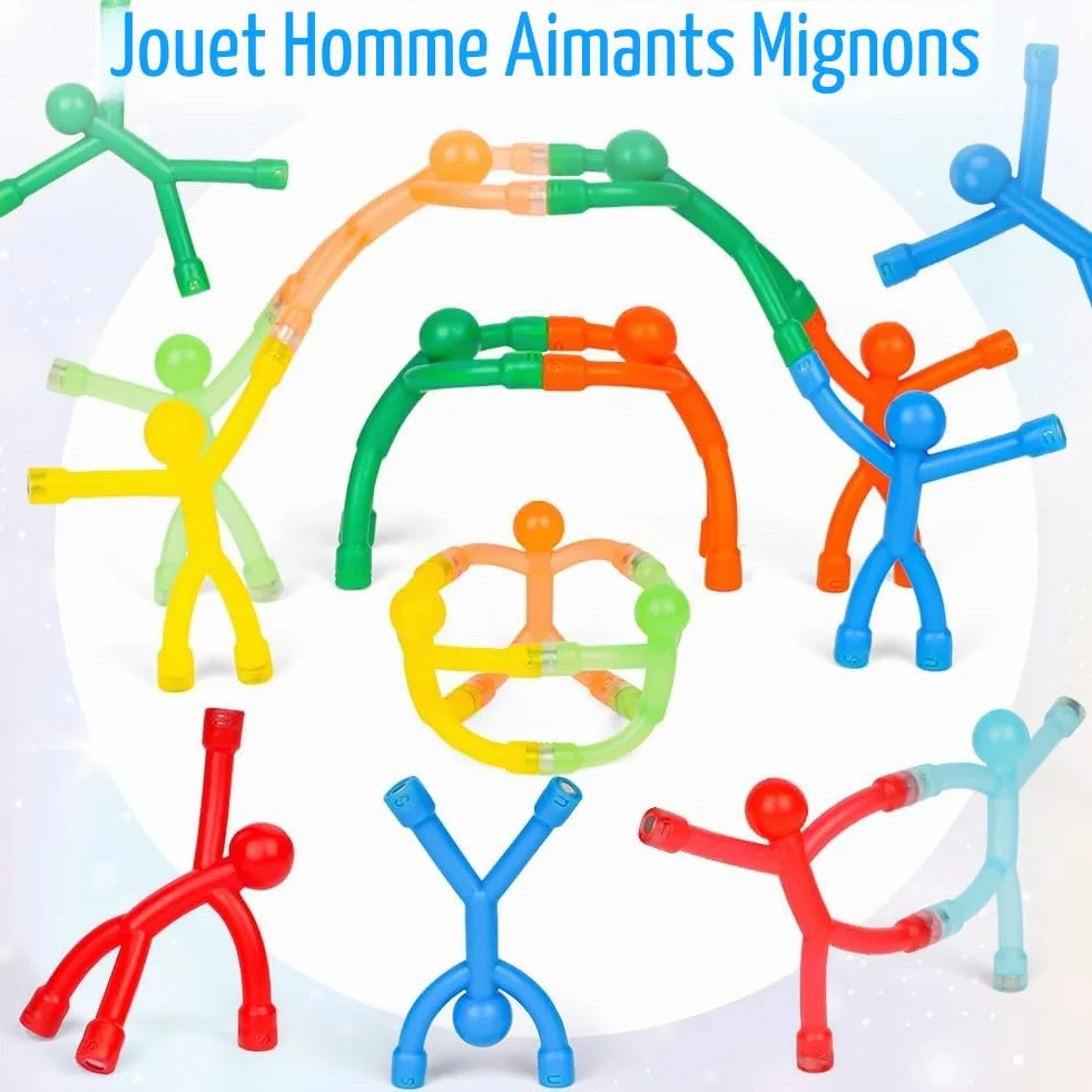 Aimants pour Réfrigérateur AUAUY 10PCS Mini Homme magnétique Enfants Adultes Porte Bureau