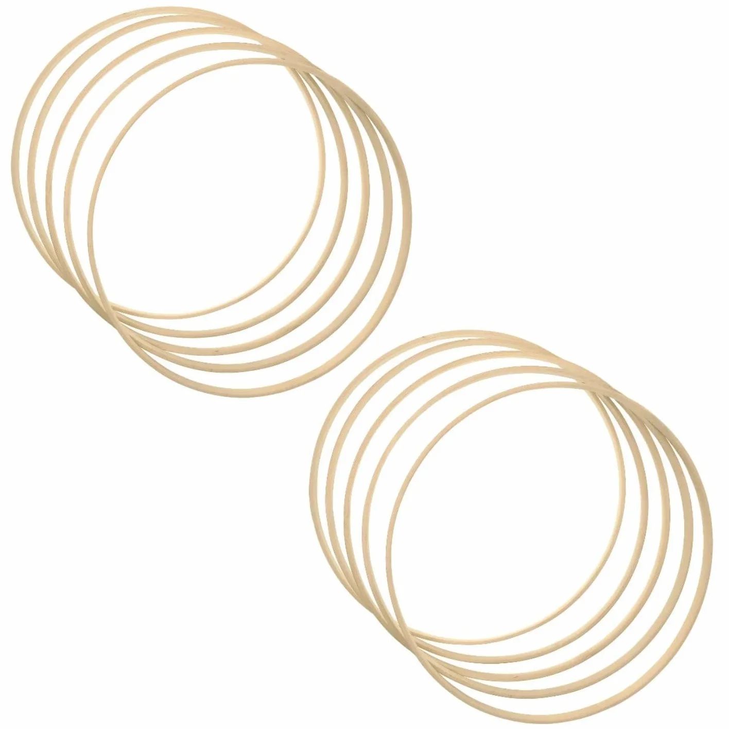 Cerceaux en Bambou 30 cm pour Macramé, Couronne Florale et Attrape-Rêves