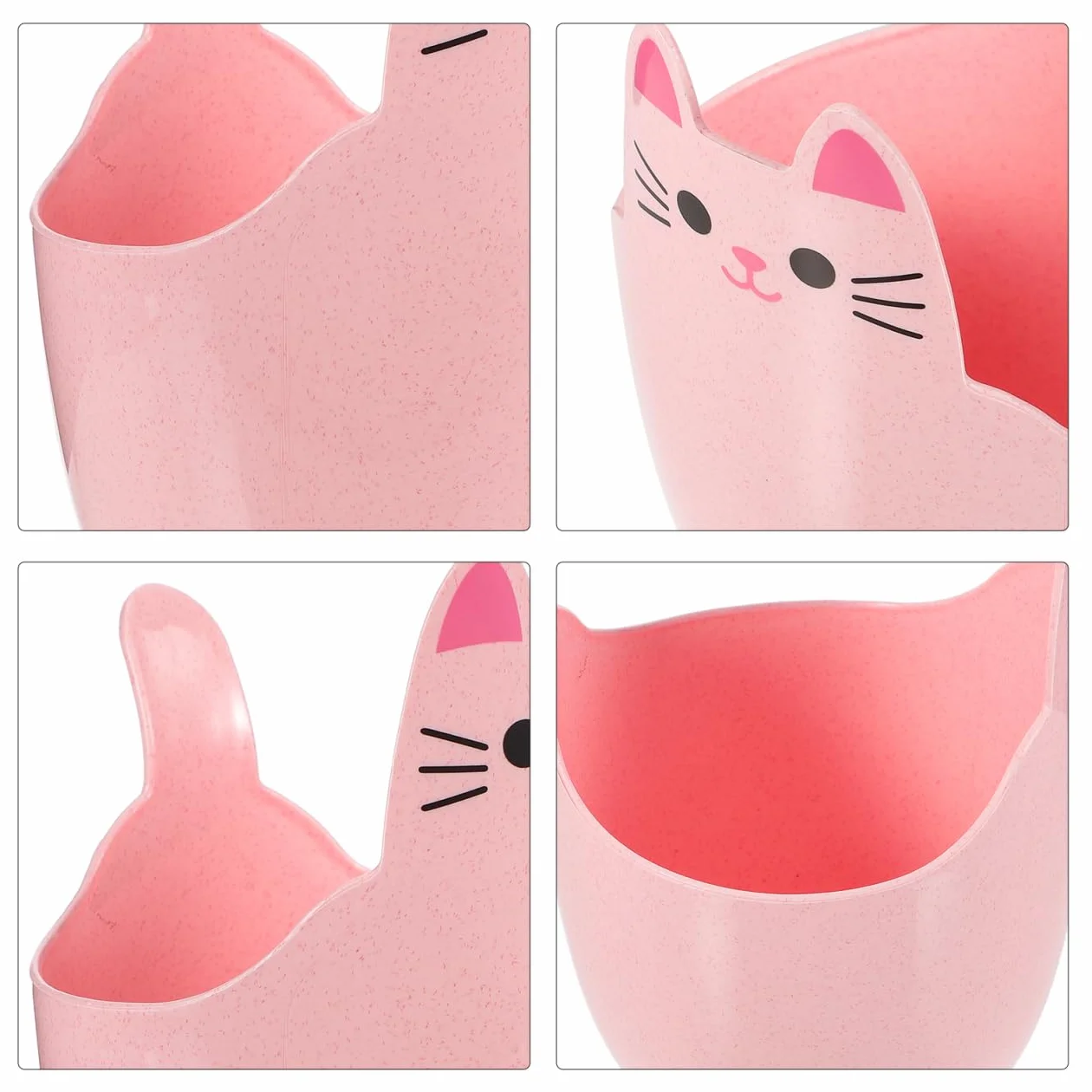 MAGICLULU Motif Chat 2 Pièces Poubelles de Bureau Mini Corbeille Pp Rose