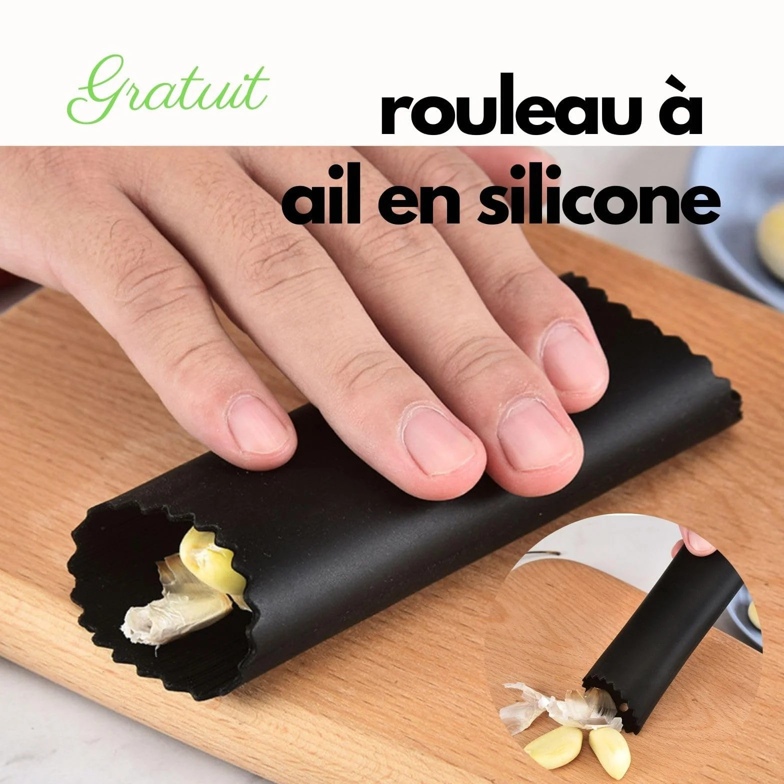 Presse Ail Inox 18/10 à Bascule, Hachoir Manuel Acier Inoxydable, Coupe Ecrase-Ail Circulaire