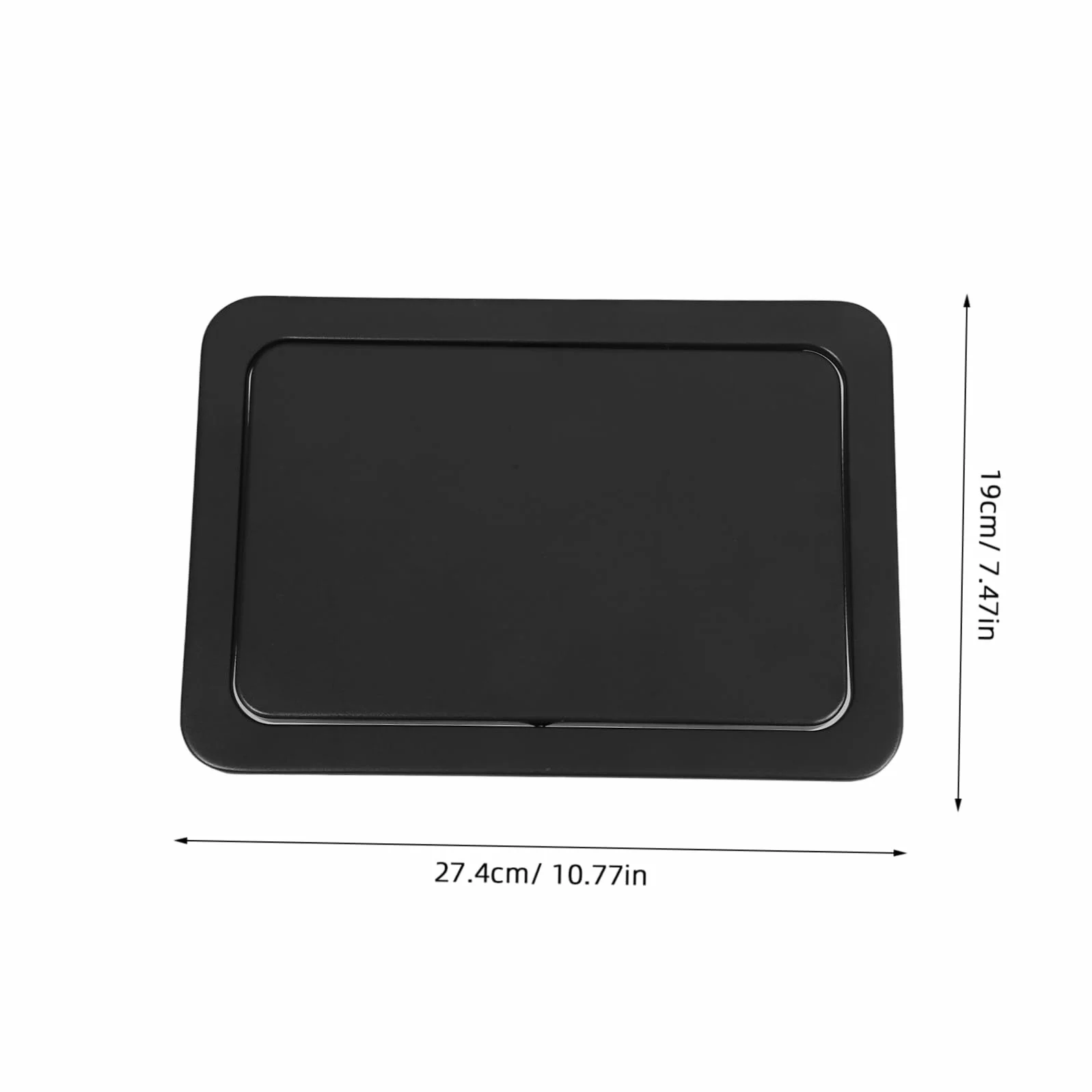 PRETYZOOM Couvercle Rabattable Intégré pour Poubelle en Acier Inoxydable Noir, Design Moderne et Solide, Cuisine et Salle de Bain, Installation Facile