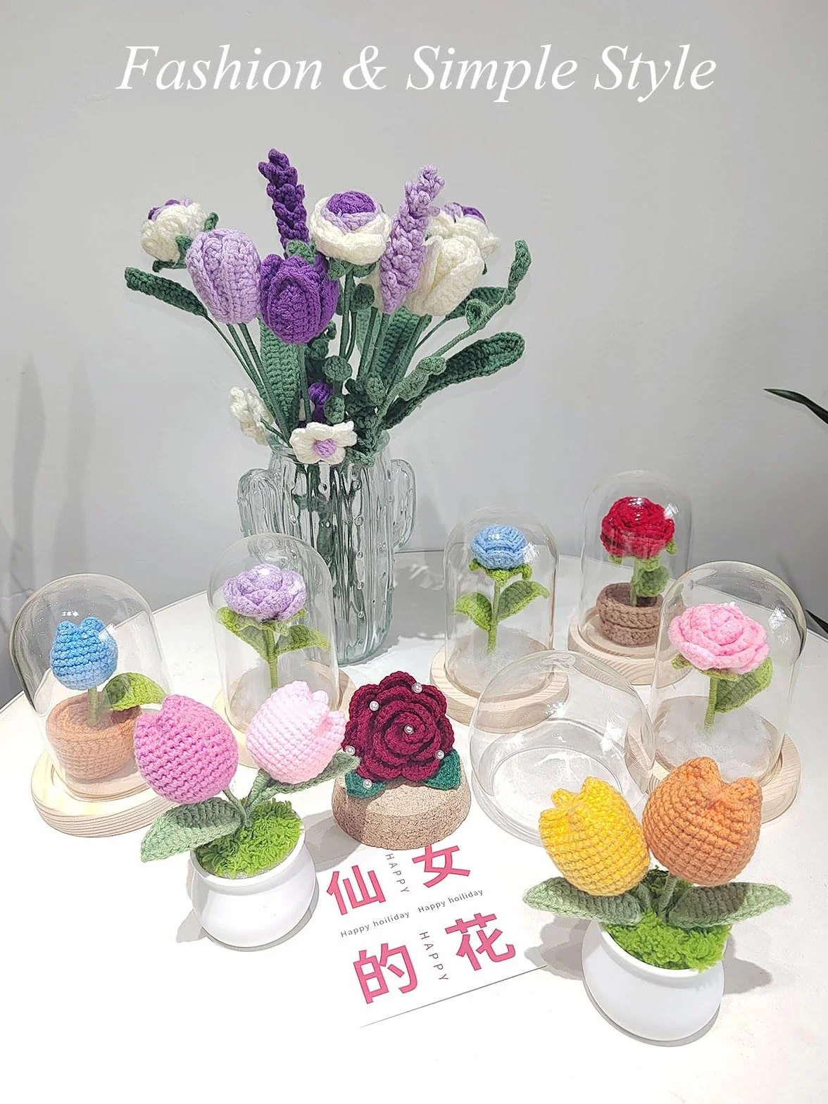 Cloche en Verre avec Base en Bois, diamètre 20 cm. Cloche en Verre avec Base en Bois Massif for Exposer Plantes, Ornements et Figurines.(20 * 30cm)