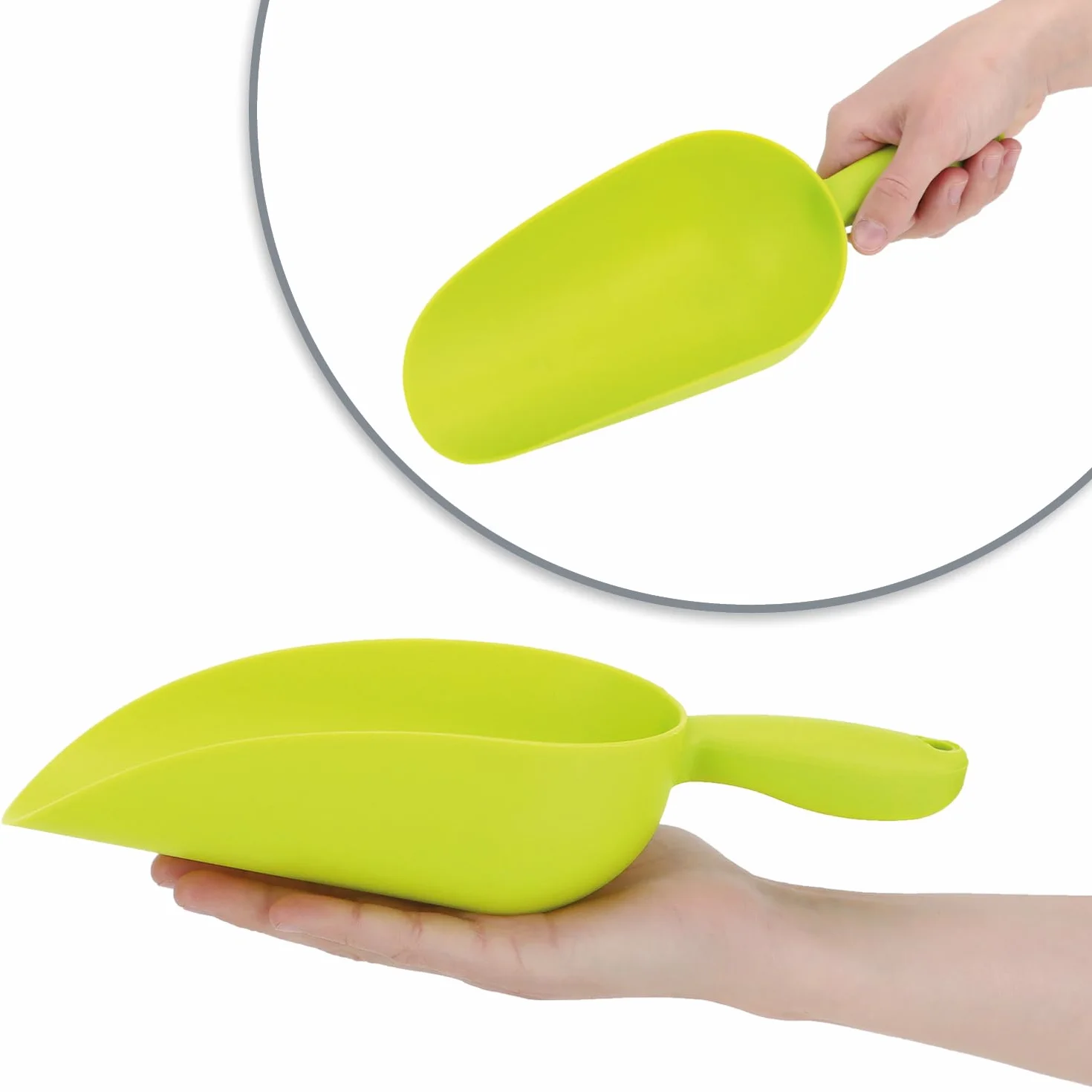 COM-FOUR® Pelle à nourriture pour animaux 28,5 cm 32,5 cm Plastique Doseuse Pesée