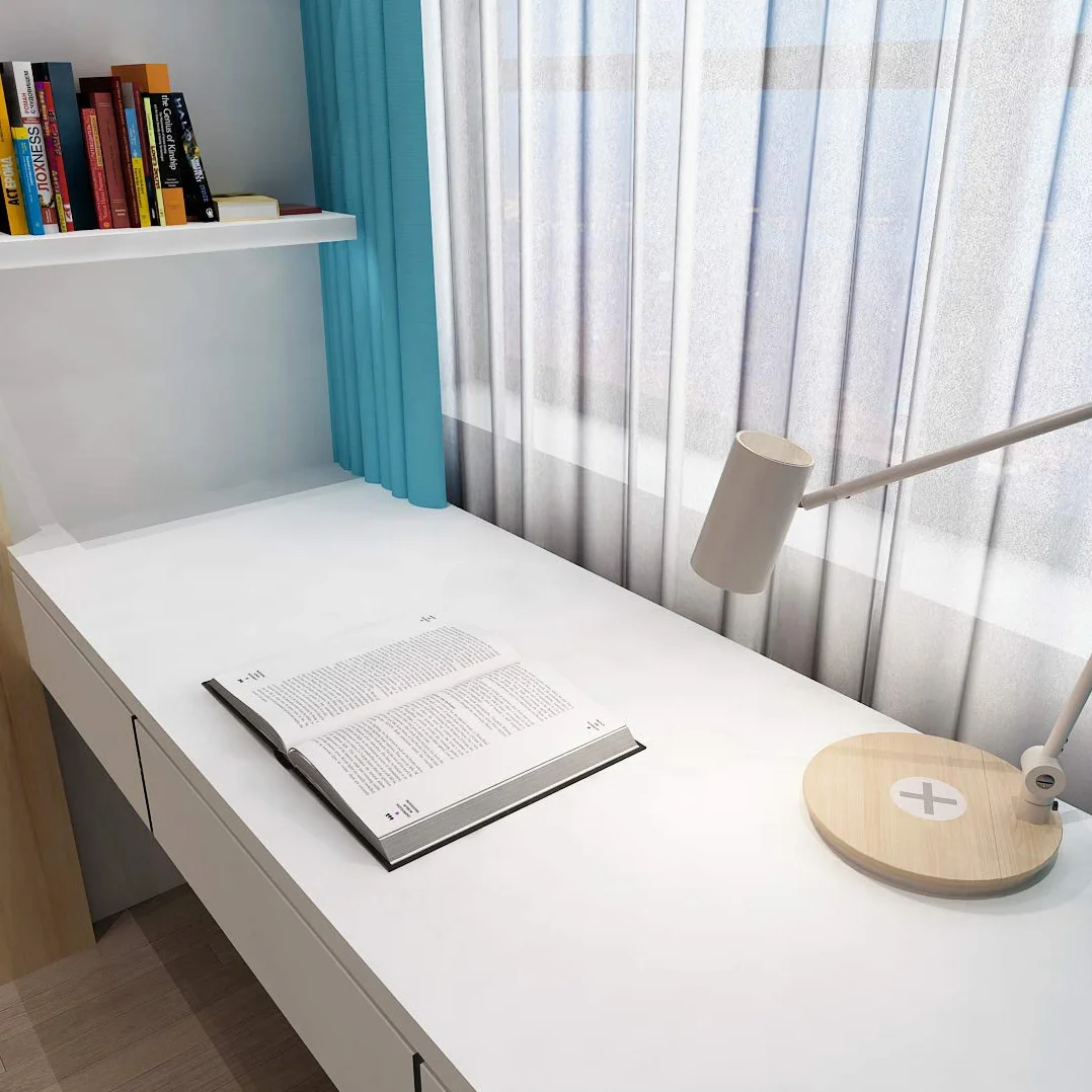 YENHOME Papier Peint Autocollant Blanc Mat 60x300cm PVC Film Adhésif Mural Étanche Rénovation