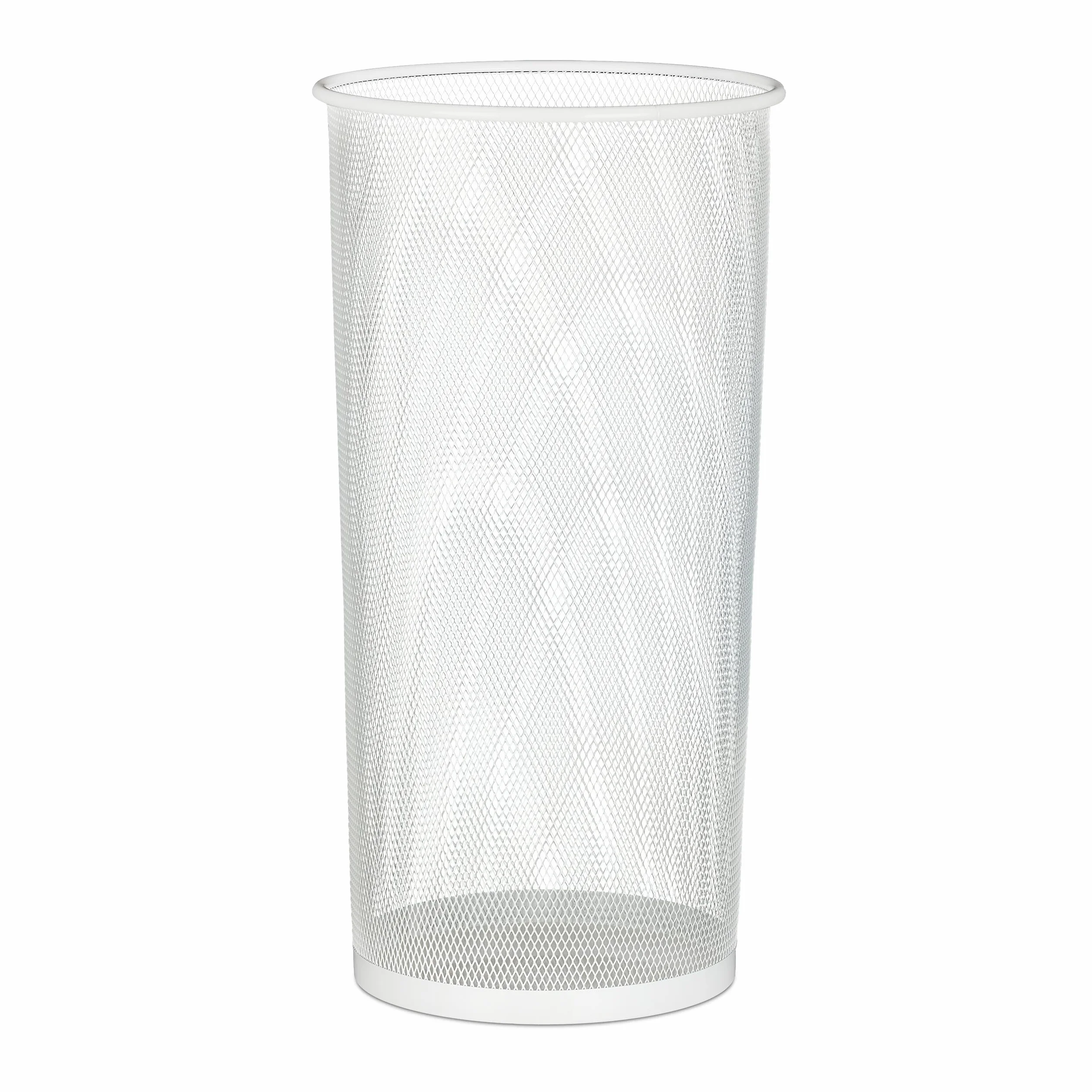 Relaxdays Porte-parapluie métal rond grille 49,5 x 26 cm blanc