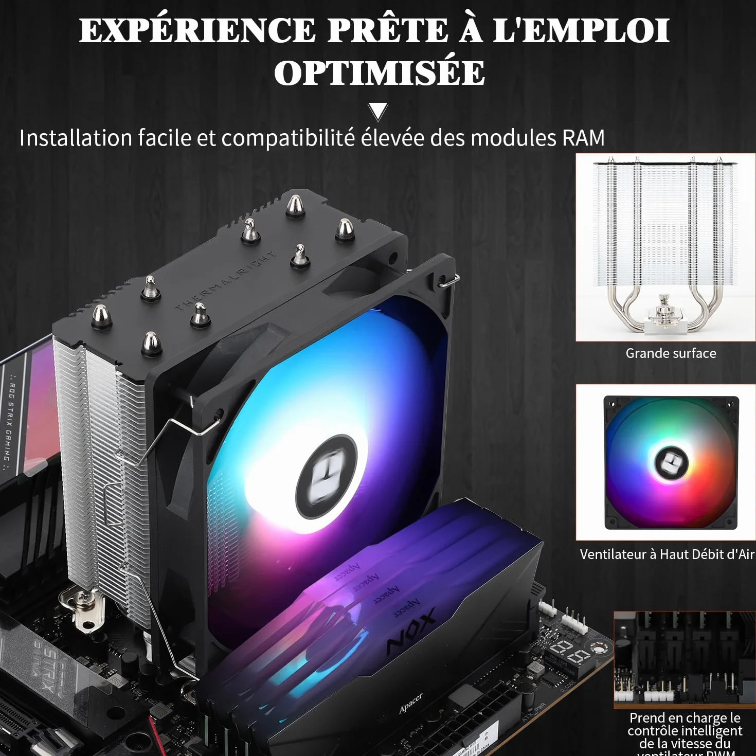 Thermalright Assassin X 120R SE V2 CPU chłodnica powietrza, 4 rury grzewcze, TL-C12C-L V2 PWM cichy wentylator CPU z łożyskiem S-FDB, do AMD AM4 AM5/Intel LGA 1700/1150/1151/1200, stały kolor lampy