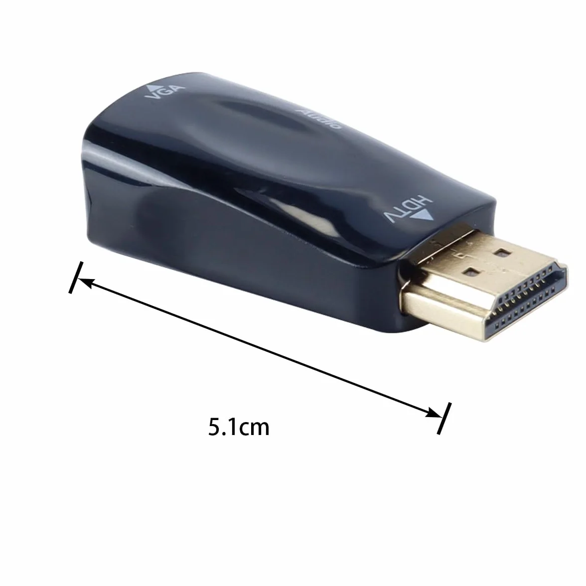 Adaptateur HDMI vers VGA Femelle HD 1080p avec Jack 3,5 mm