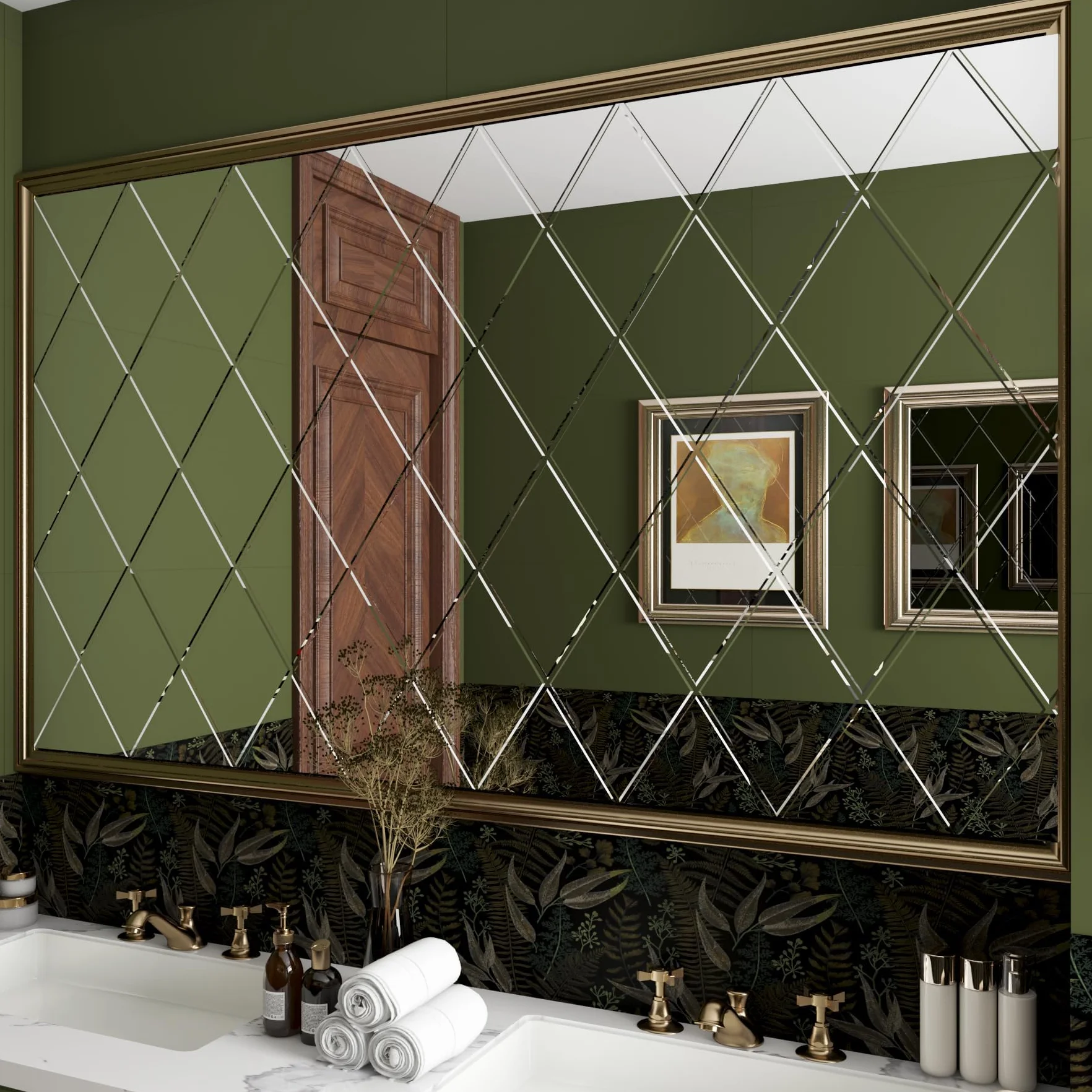 Yenhome Film Miroir Adhésif 40×300cm Autocollant Vinyle Argenté Décoratif Cuisine Salle de Bain