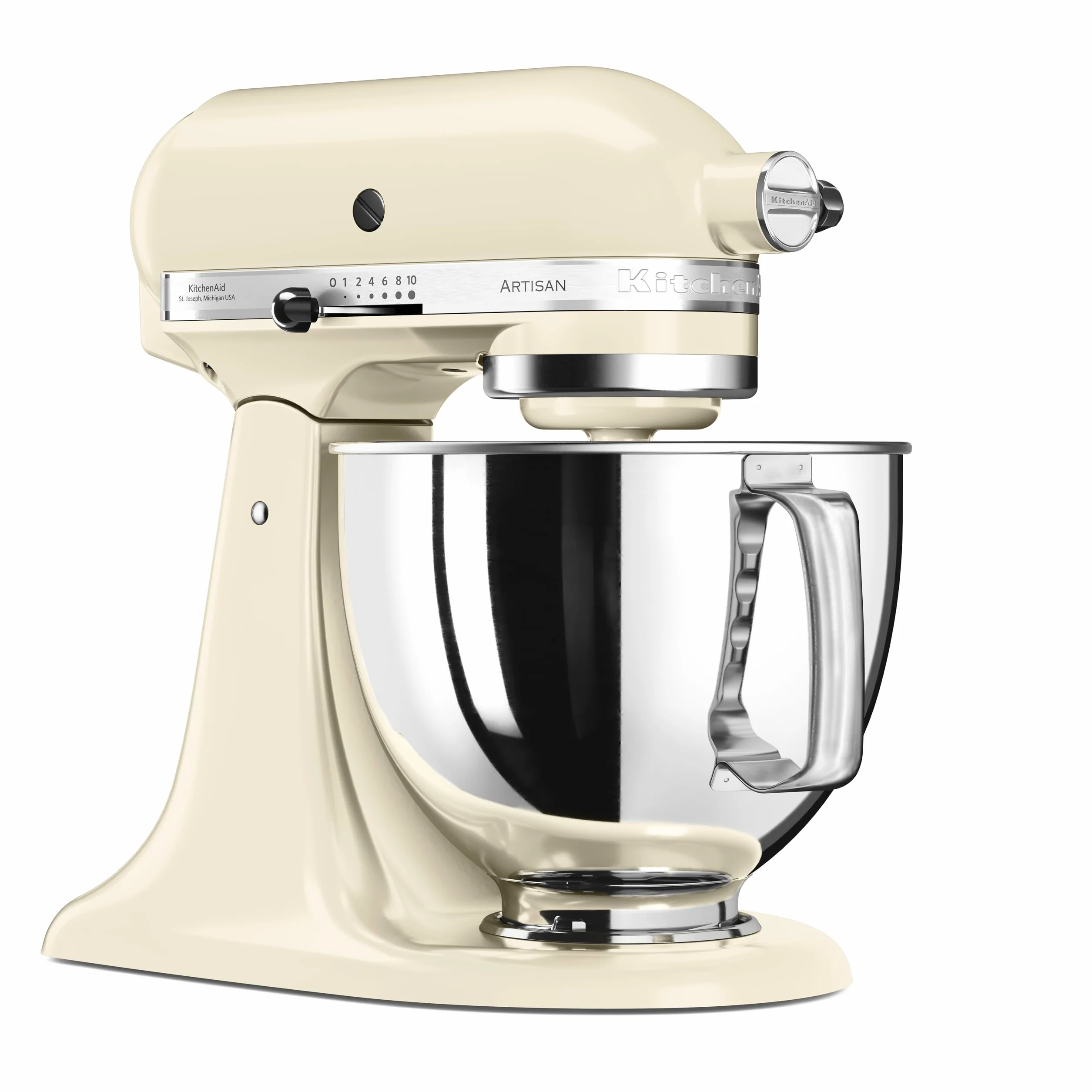 KitchenAid Robot Pâtissier - Artisan - Robot cuisine multifonctions à tête inclinable - Batteur avec 3 accessoires et Bol inox de 4,8 L - Crème