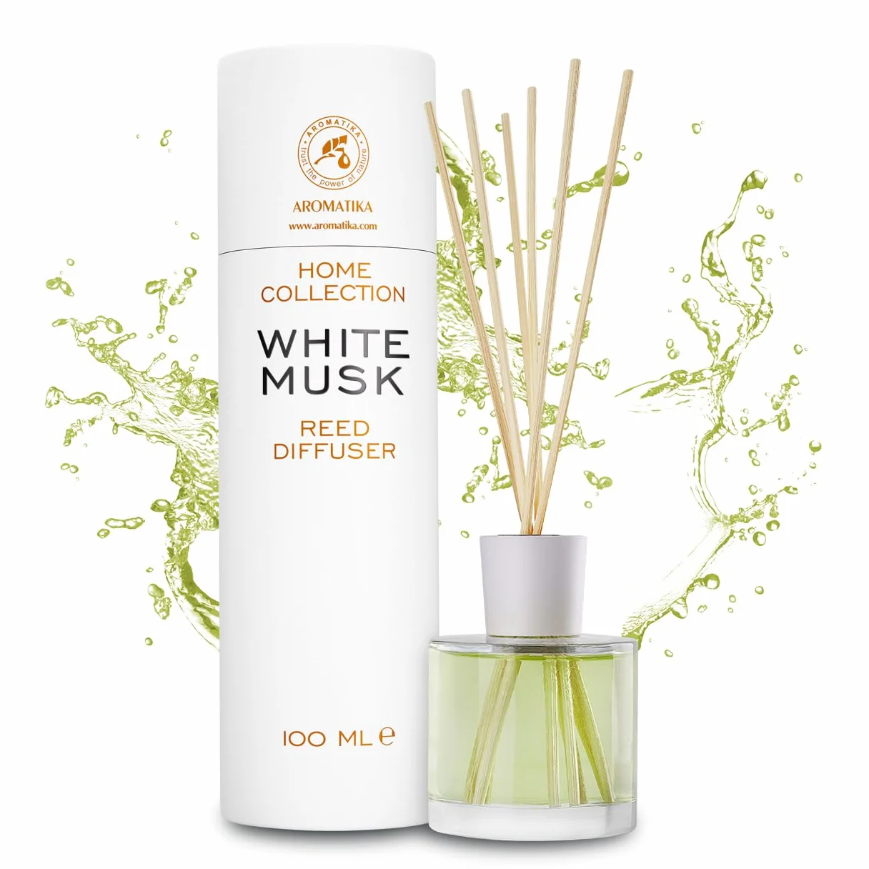 Diffuseur de Parfum Musc Blanc 100 ML - Fraîche et Durable - Assainisseur d'Air - Aromathérapie