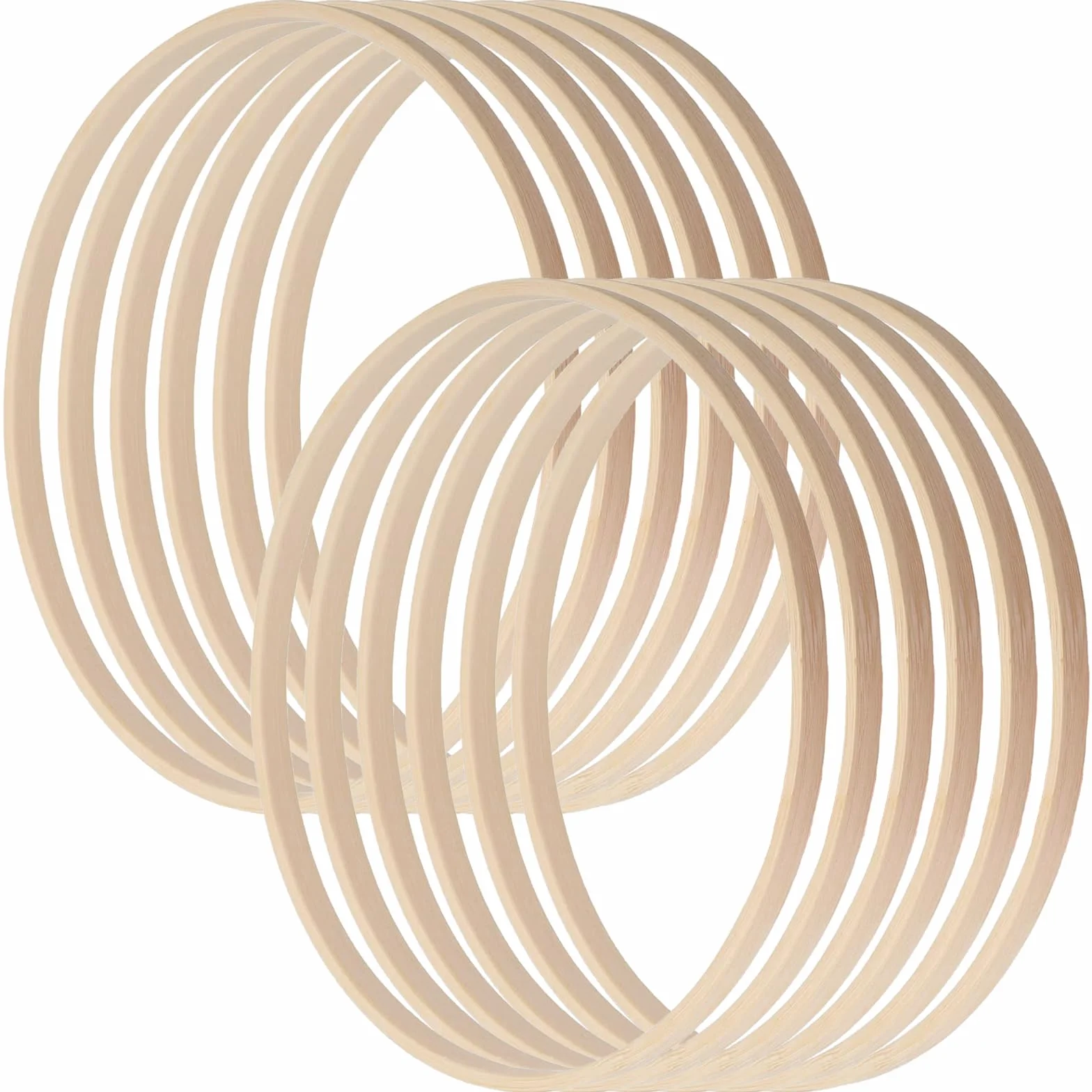 Cercle Bois Attrape Rêve Macramé 10 cm Bambou Anneaux Couronne Décoration Mariage