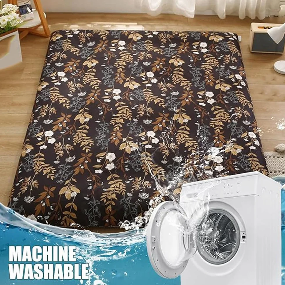 Housse De Matelas Futon Anti-Poussière 90x200cm Queen/King Size Avec Fermeture À Glissière Couvre Lit Japonais