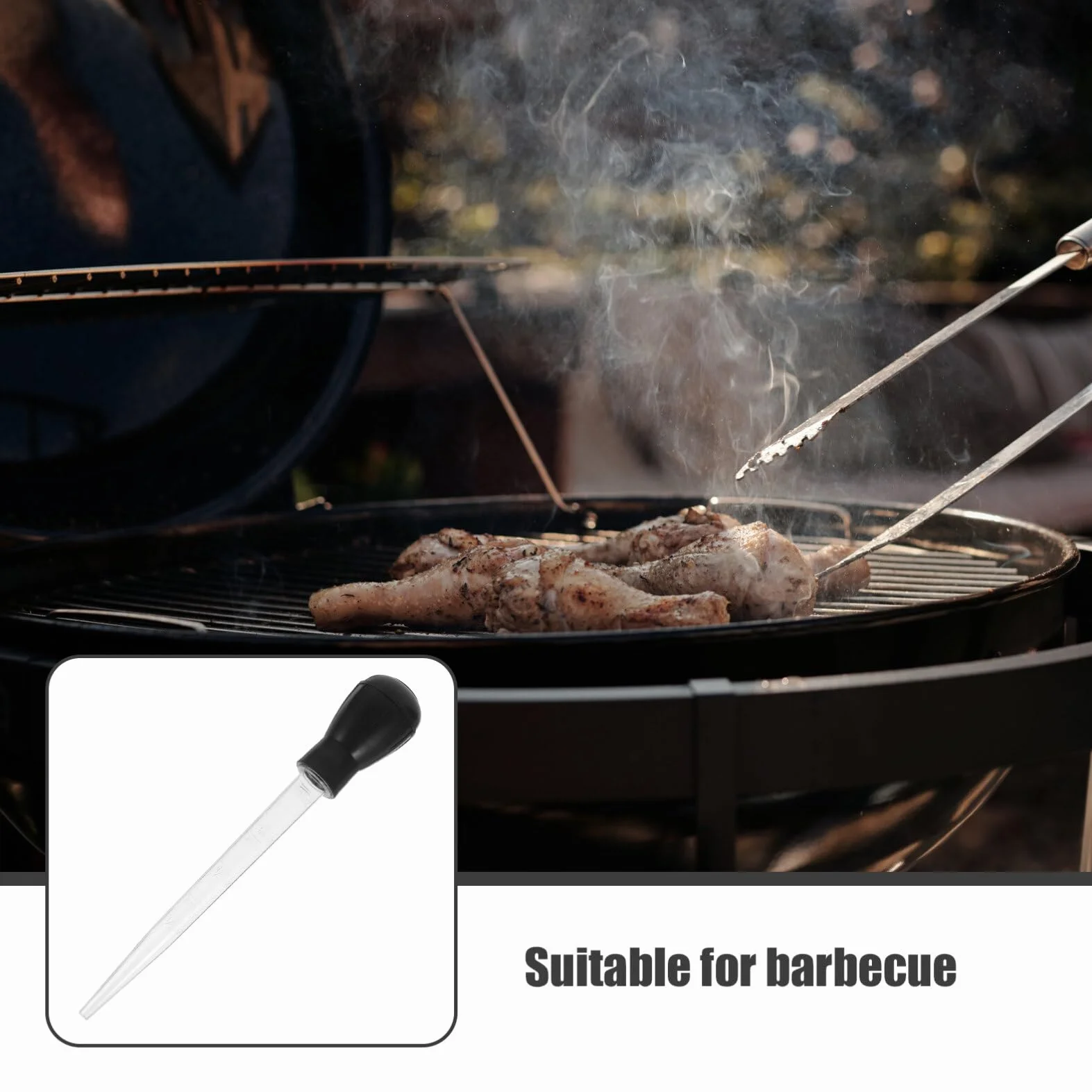 Poire À Marinade pour Viande 11 Pouces Injecteur De Sauce Réutilisable en Plastique pour Barbecue