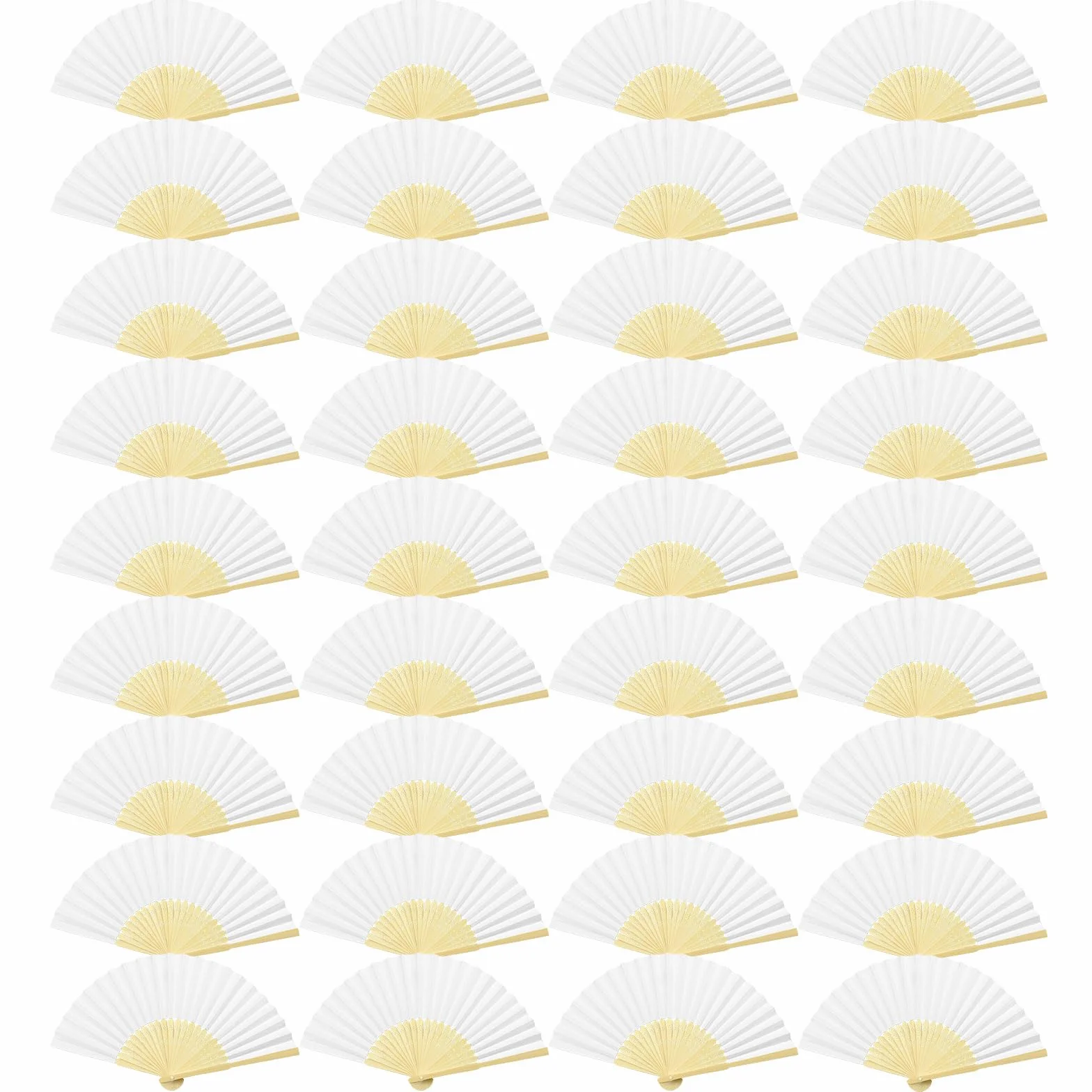 36 Pièces Eventail Mariage, Blanc éventail, Cadeau Mariage invité, Decoration Mariage, eventail Mariage Personnalisable
