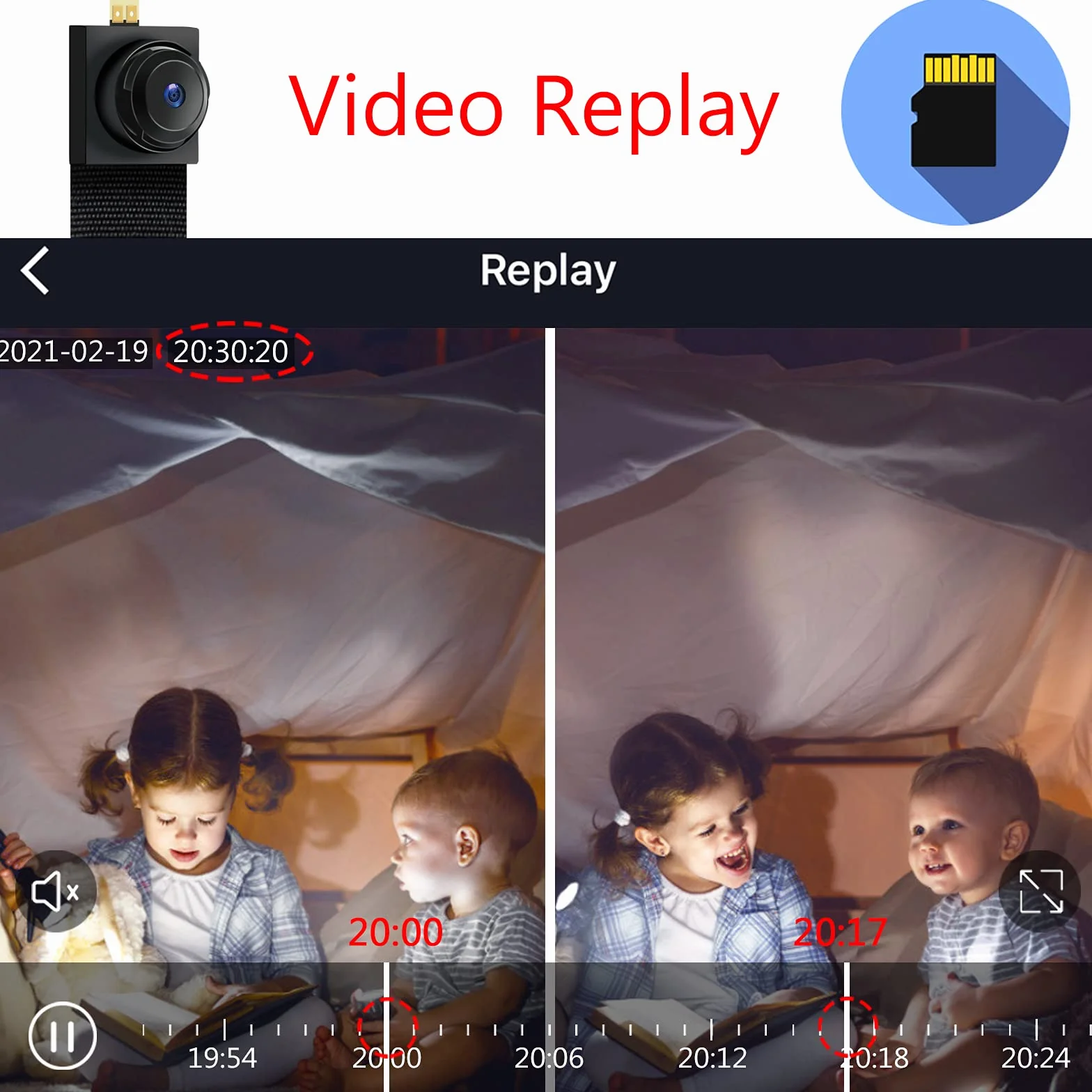 LXMIMI Mini kamera WiFi, 1080p HD, mała kamera z noktowizorem przy słabym oświetleniu i wykrywaniem ruchu dla systemów Android i iOS