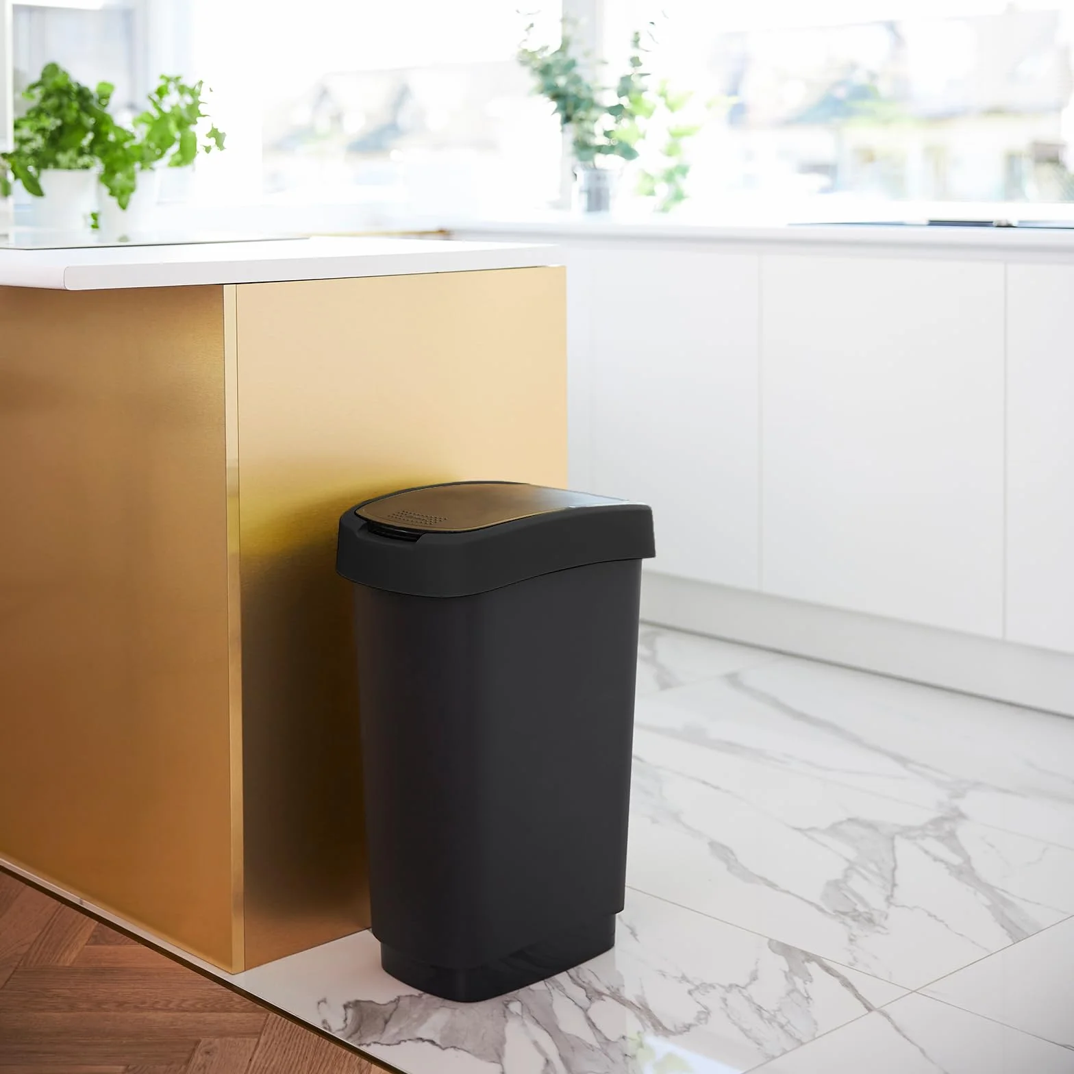 Rotho Salsa Poubelle 25l Plastique PP sans BPA Noir