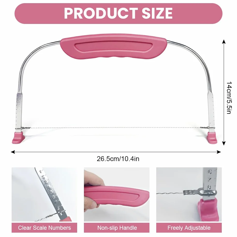 Coupe Gâteau Patisserie Acier Inoxydable Cake Cutter Diviseur avec Poignée