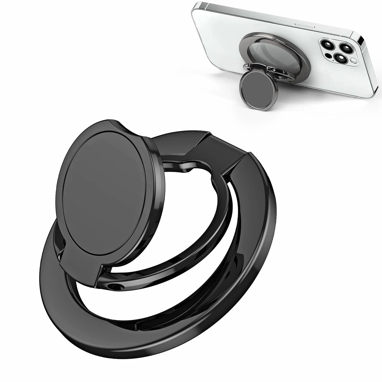 Magnetyczny Uchwyt na Telefon do Magsafe: Magnetyczny Pierścień Uchwyt dla Telefonu, Obracany o 360°, do serii iPhone 15/14/13/12, Android, Samsung, Akcesoria do MagSafe