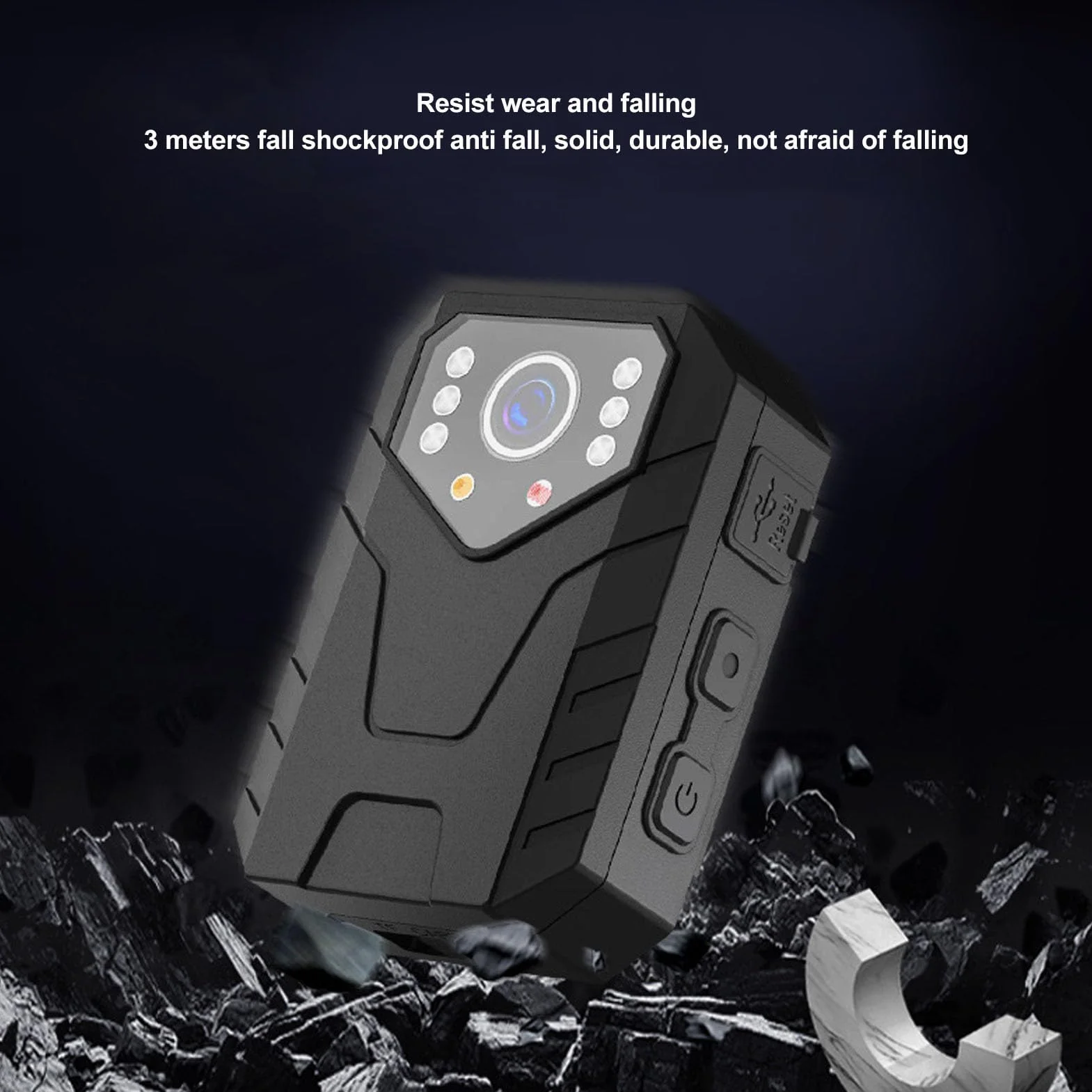 ZużytaKamera na Mini Korpus, 4K 1080P HD 1800 MAh PoręcznaKamera na Mały Korpus z Klipsem z Tyłu Noktowizor Detekcja Ruchu Wodoodporny, Kieszonkowy Rejestrator Wideo