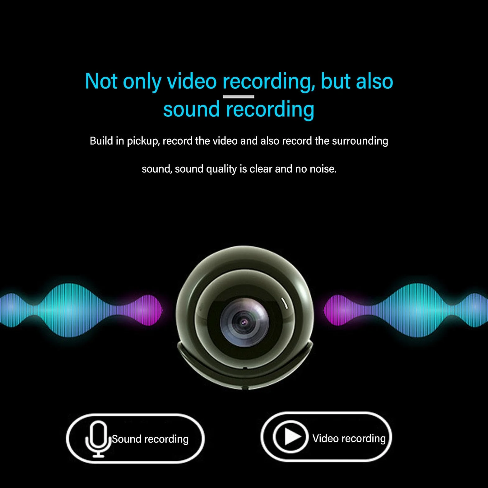 Mała kamera, kamera HD 1080P, HD noktowizor, bezprzewodowa kamera z zdalnego monitorowania, wykrywanie ruchu, alarm, do biura wewnątrz