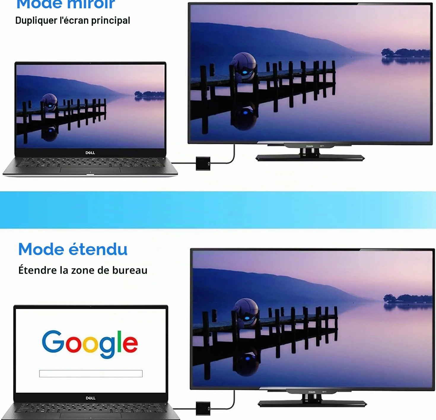 Adaptateur HDMI vers VGA plaqué or mâle femelle compatible PC moniteur projecteur HDTV