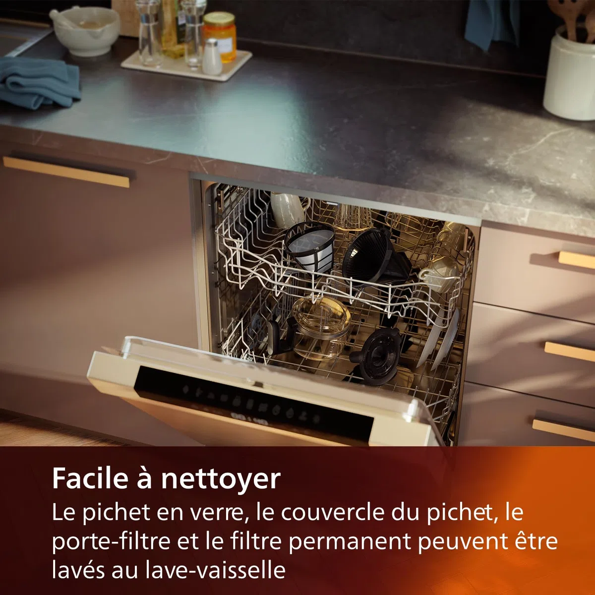 PHILIPS Cafetière filtre Tout-en-1, Broyeur conique intégré, Grains frais