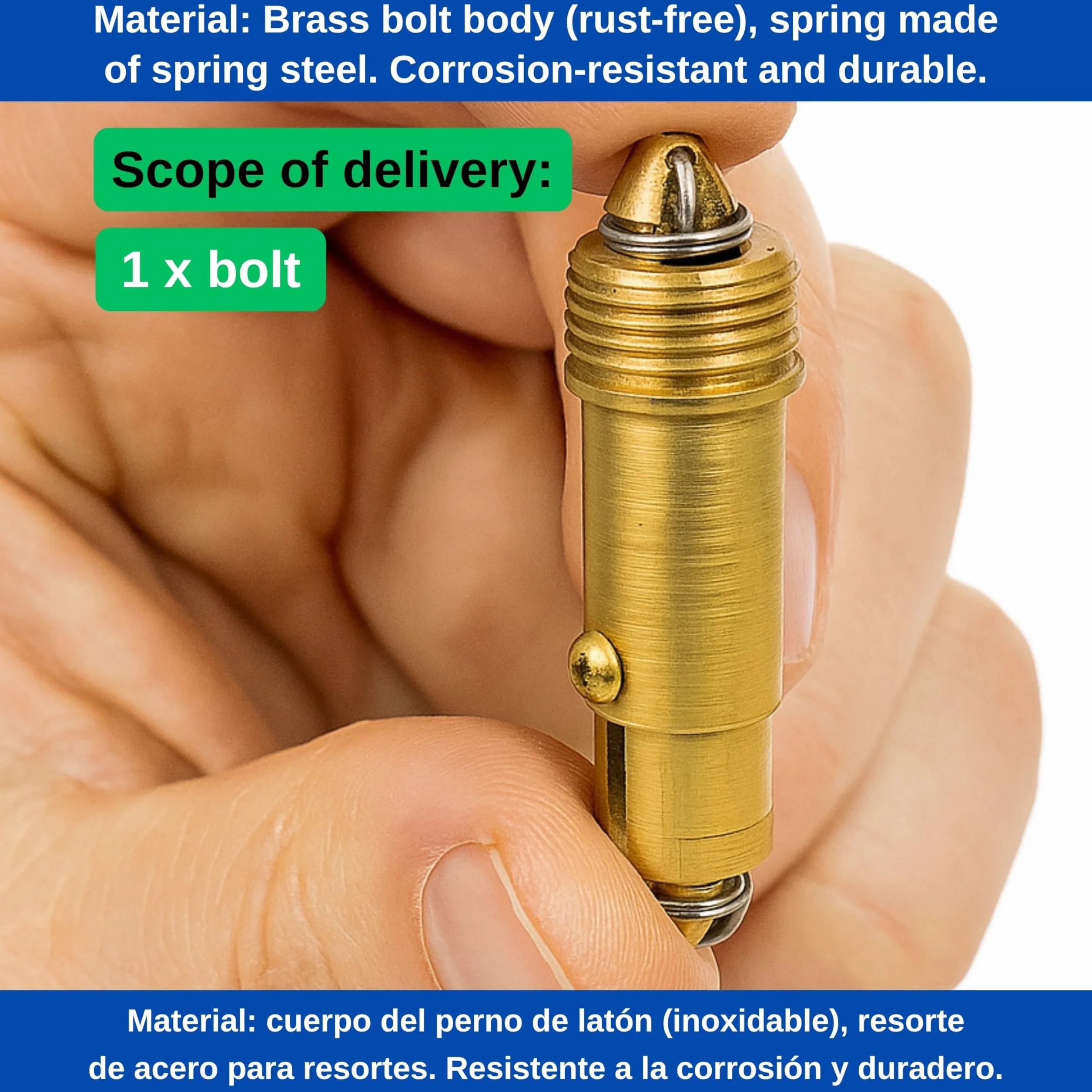 Pop Up vidage tourillon de rechange laiton H 58 mm x 28 mm ressort fort