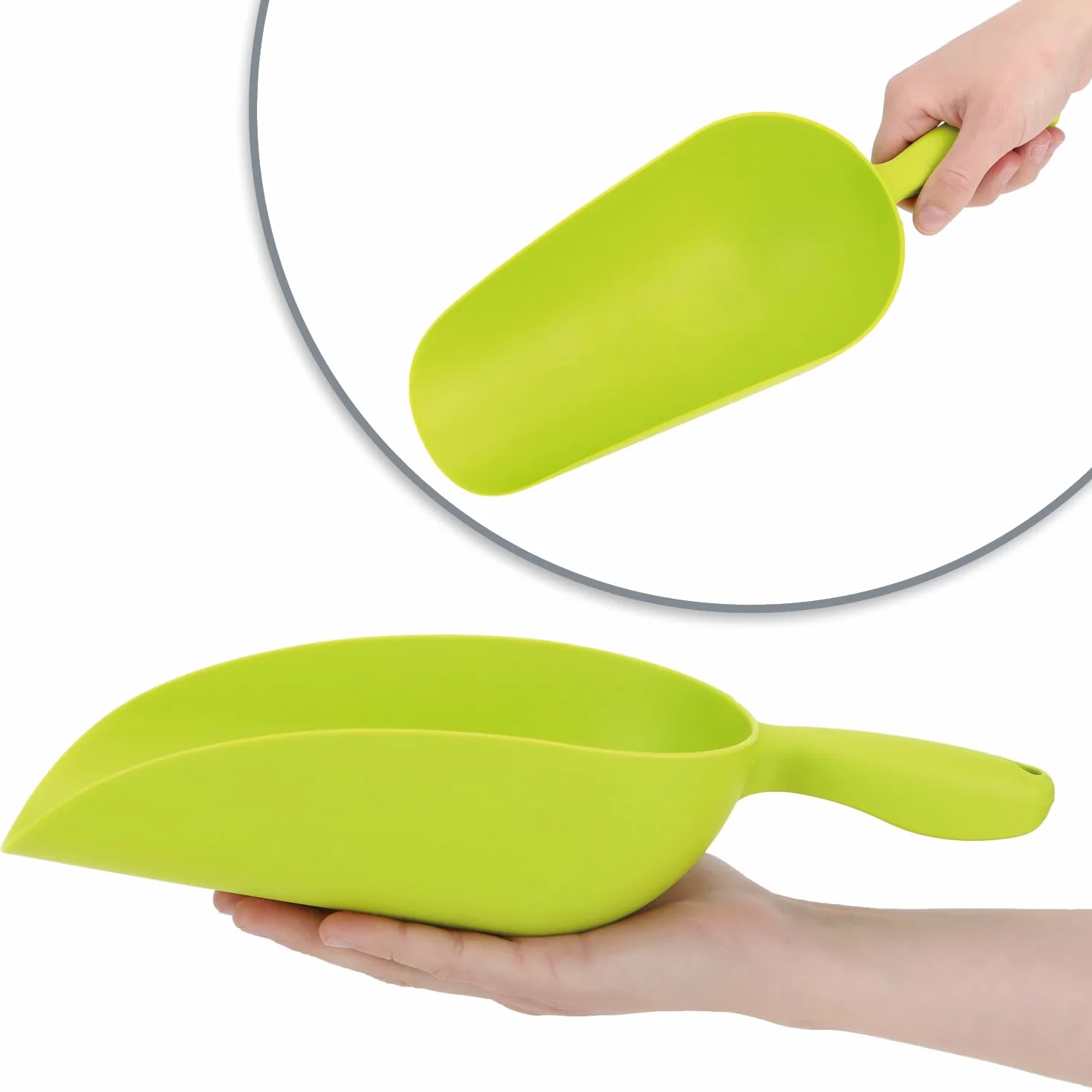 COM-FOUR® Pelle à nourriture pour animaux 28,5 cm 32,5 cm Plastique Doseuse Pesée