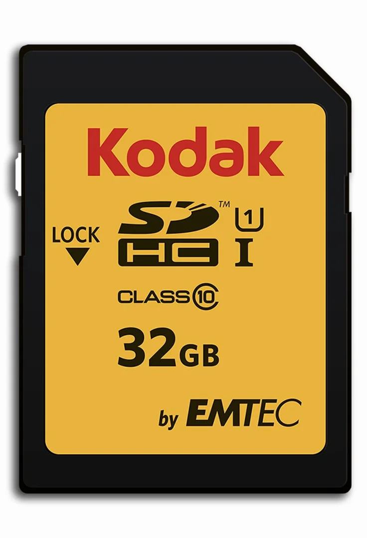 Kodak Carte SD 32 Go UHS-I U1 V10 SDHC/XC Vitesse Lecture 85MB/s Écriture 25MB/s