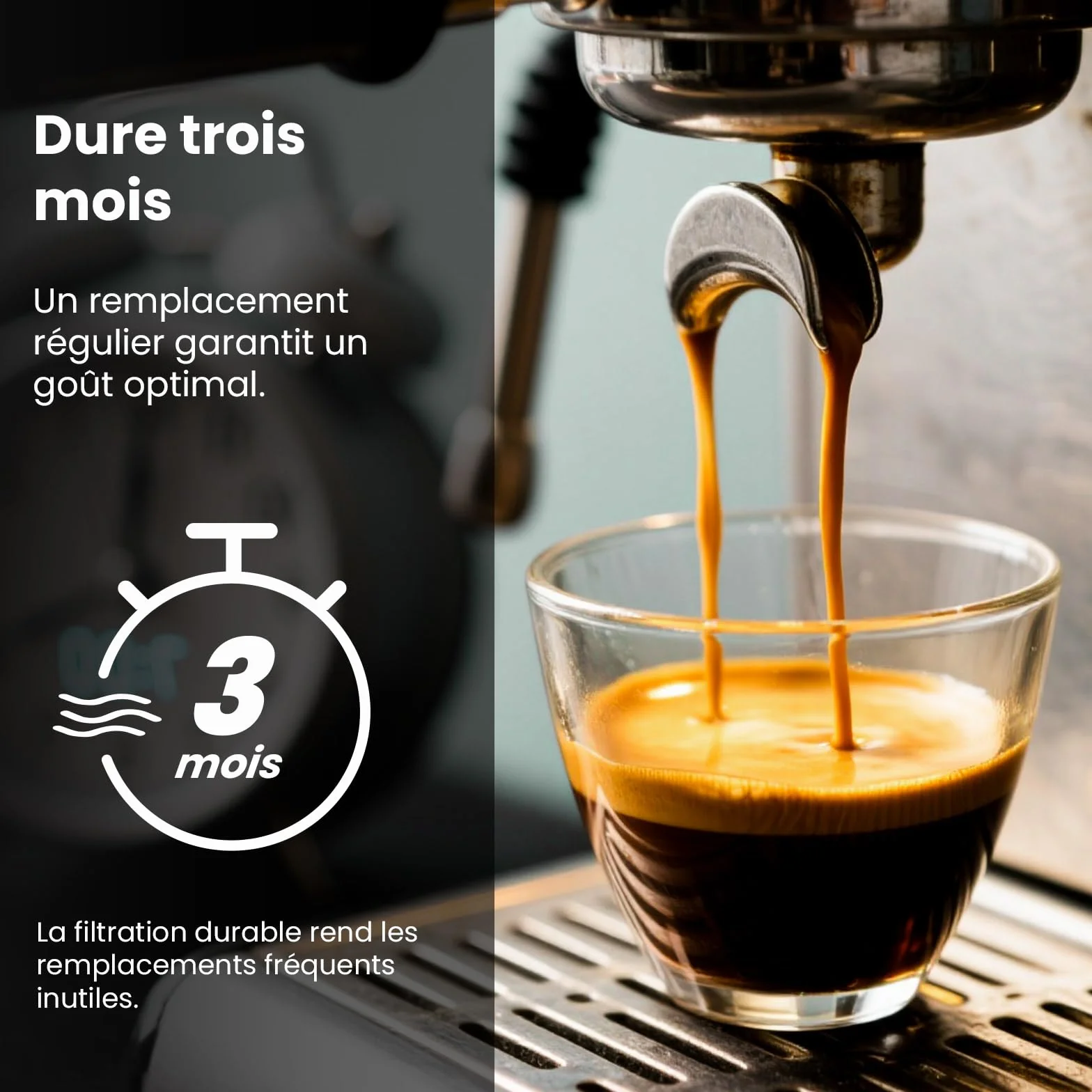 Pack de 4 filtres à eau Philips AquaClean pour cafetière expresso 3200, anti-calcaire (CA6903)