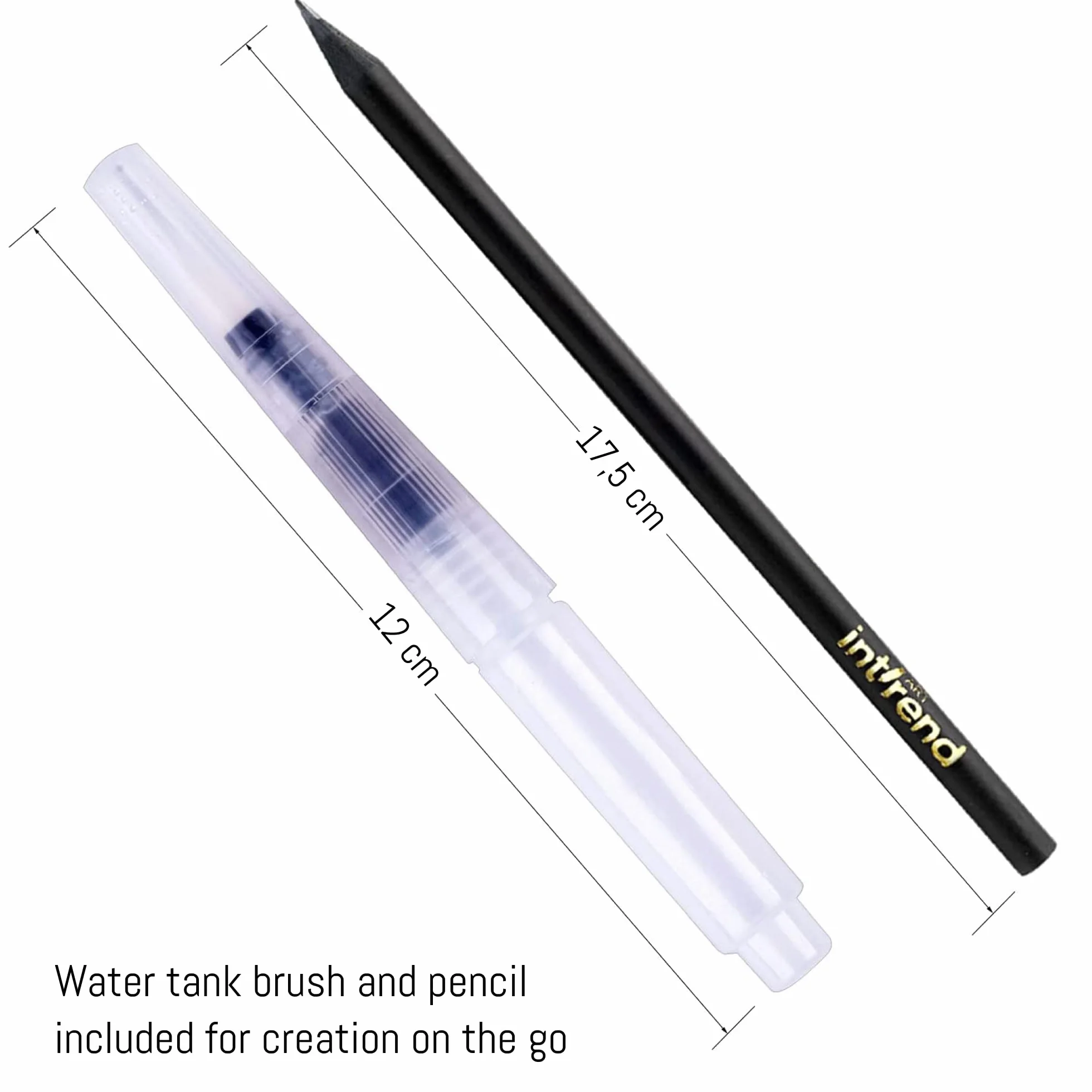 int!rend Carnet de Papier Aquarelle A5 40 Feuilles 300g - Crayon Aquarellable Stylo Pinceau à Réserve d'Eau