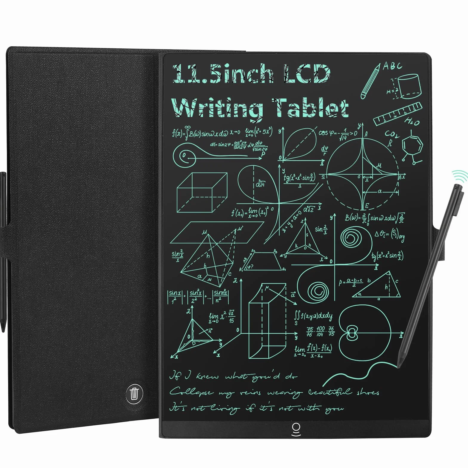 Tablette d'Écriture LCD Adulte 11,5 Pouces avec Housse de Protection Réutilisable