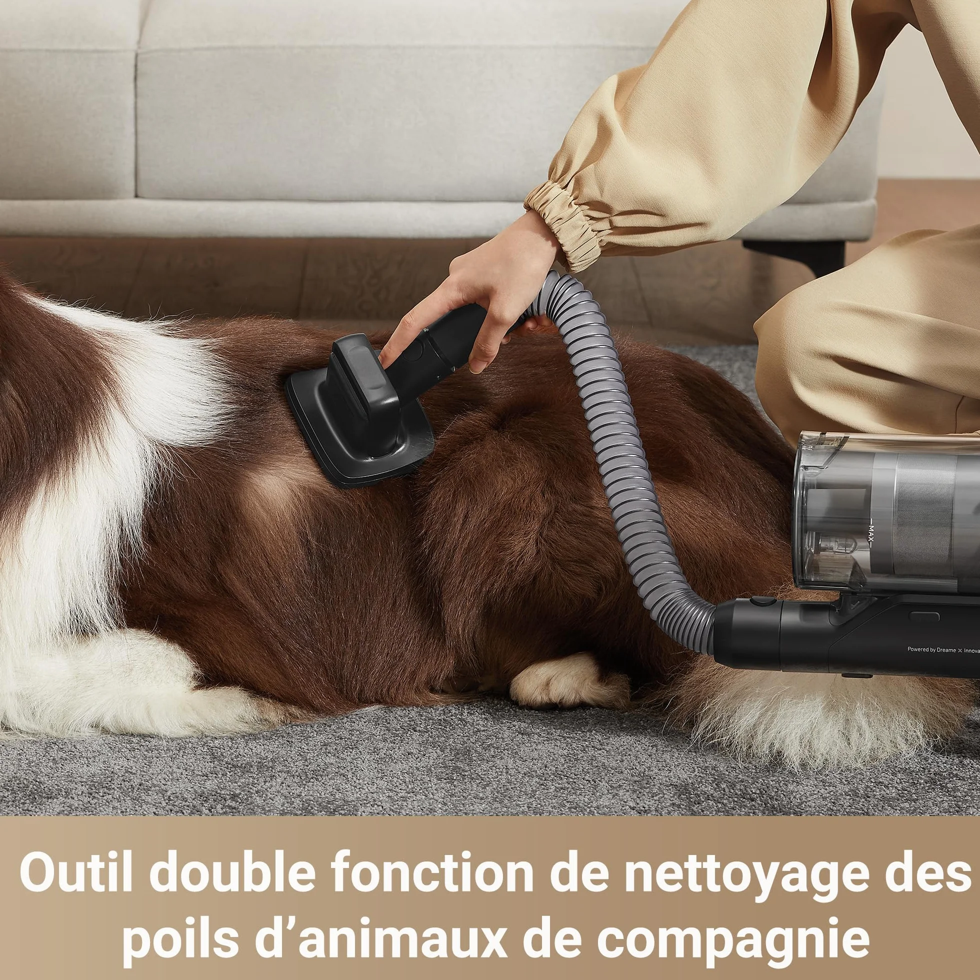dreame Z30 Aspirateur Balai sans Fil, 28 000PA / 310 AW, Moteur Haute Vitesse, Autonomie 90 Min, Filtre HEPA H14, Technologie de Détection de Poussière, Élimination des Poils d’Animaux de Compagnie